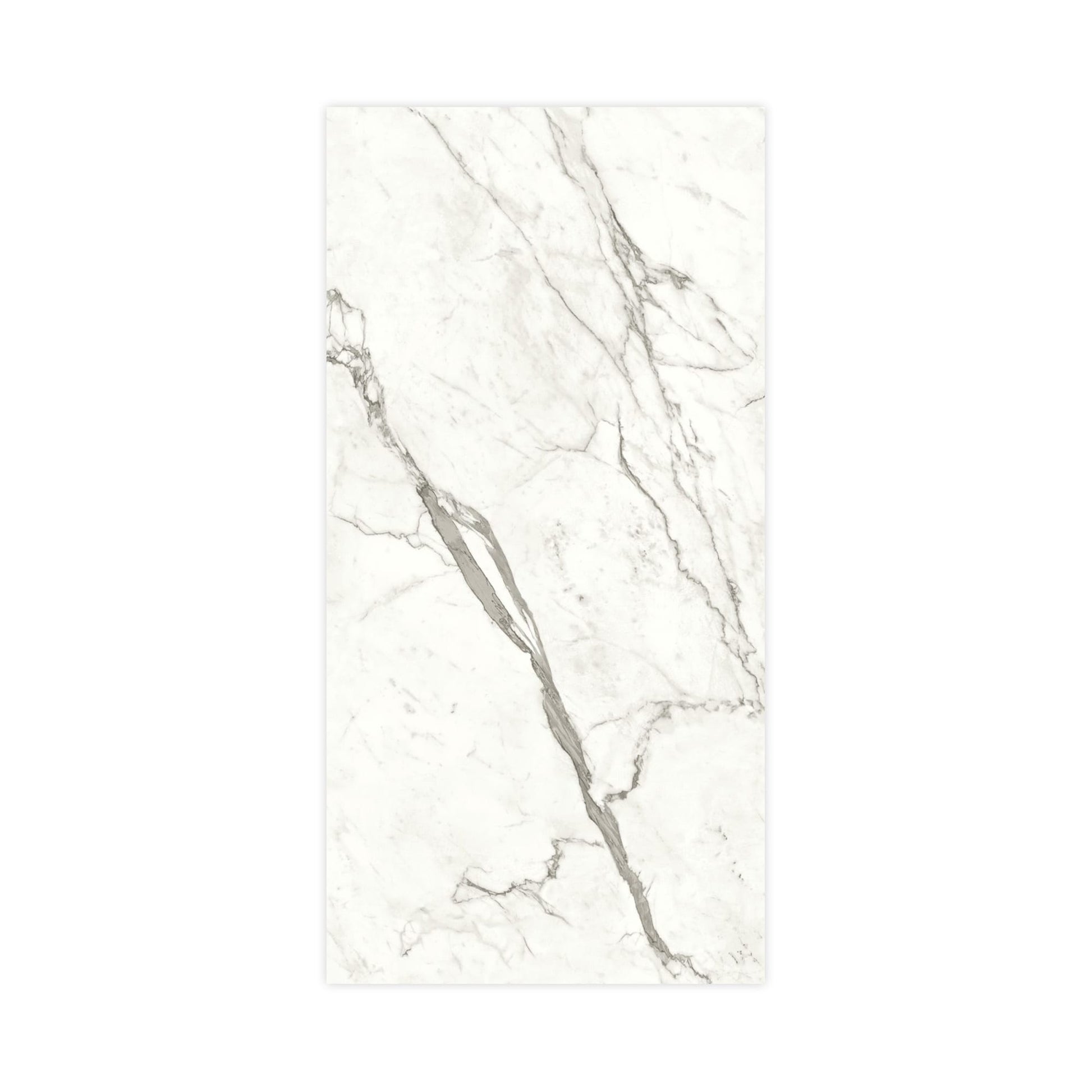 Carrelage effet Marbre Blanc Calacatta Majestic 240x120x0,9 cm Brillant Faventa - Mur intérieur