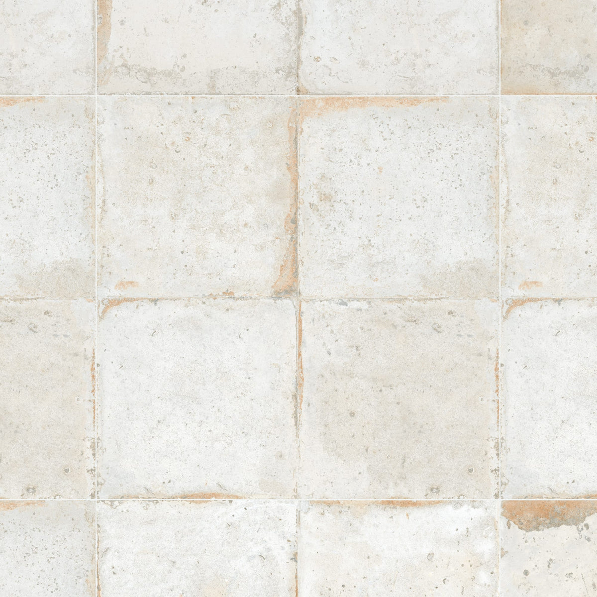 Carrelage Vintage effet Carreau ciment Blanc 45x45x0,95 cm Orlena - Sol et mur intérieur