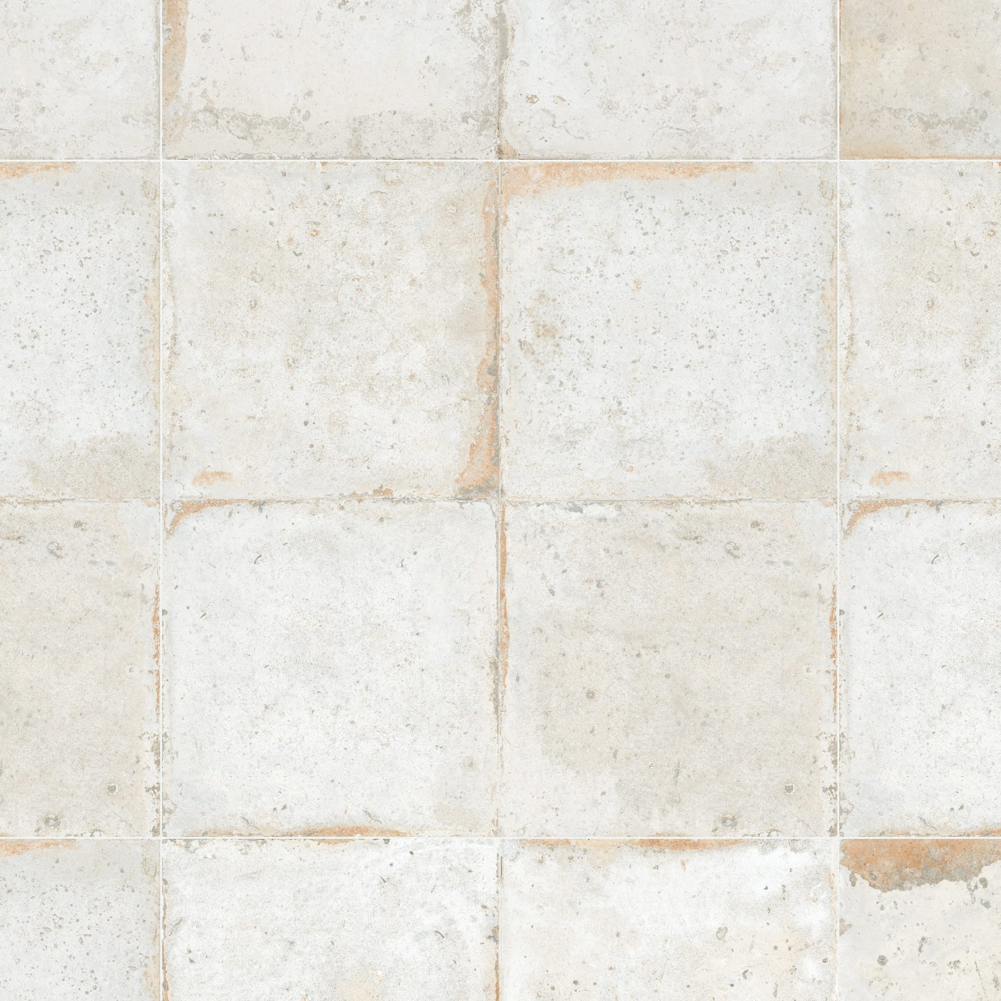 Carrelage Vintage effet Carreau ciment Blanc 45x45x0,95 cm Orlena - Sol et mur intérieur