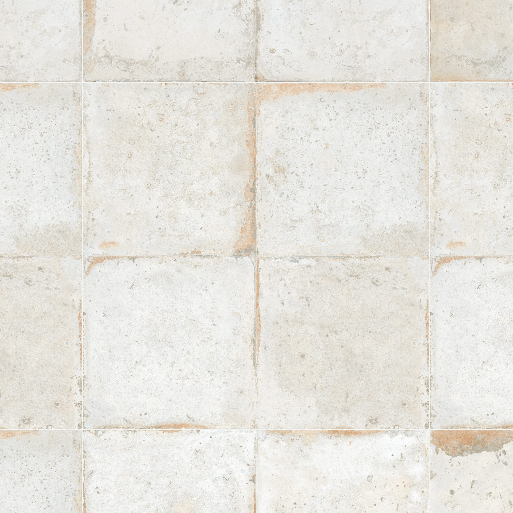 Carrelage Vintage effet Carreau ciment Blanc 45x45x0,95 cm Orlena - Sol et mur intérieur