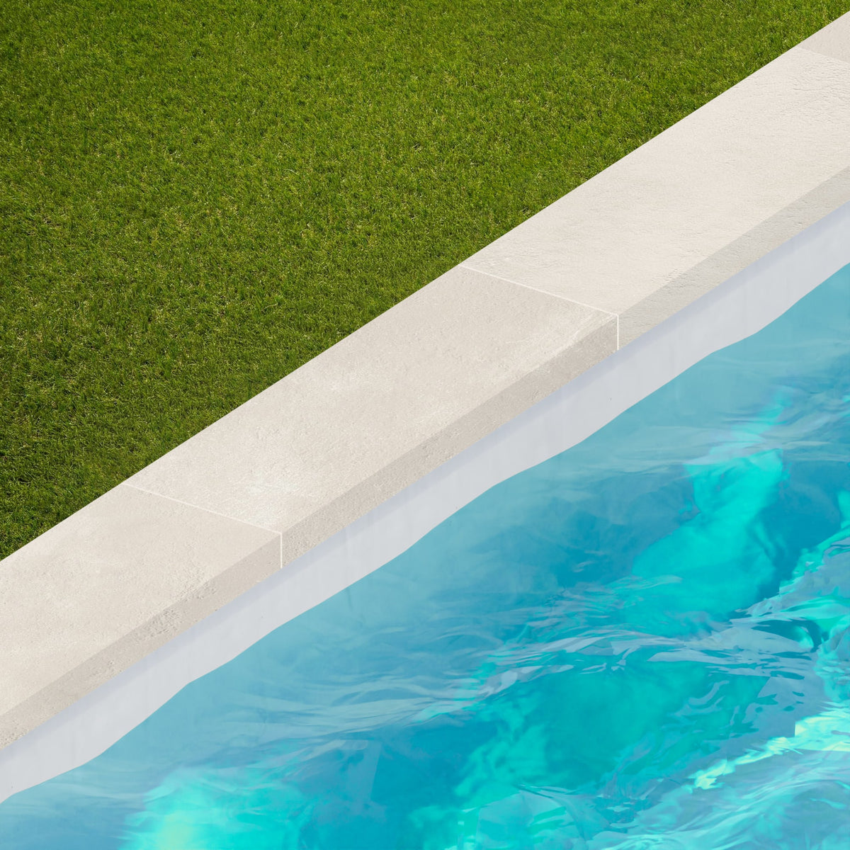 Margelle de piscine effet Béton Gris Luce 60x20x2 cm Bord Droit avec retombée Gravino