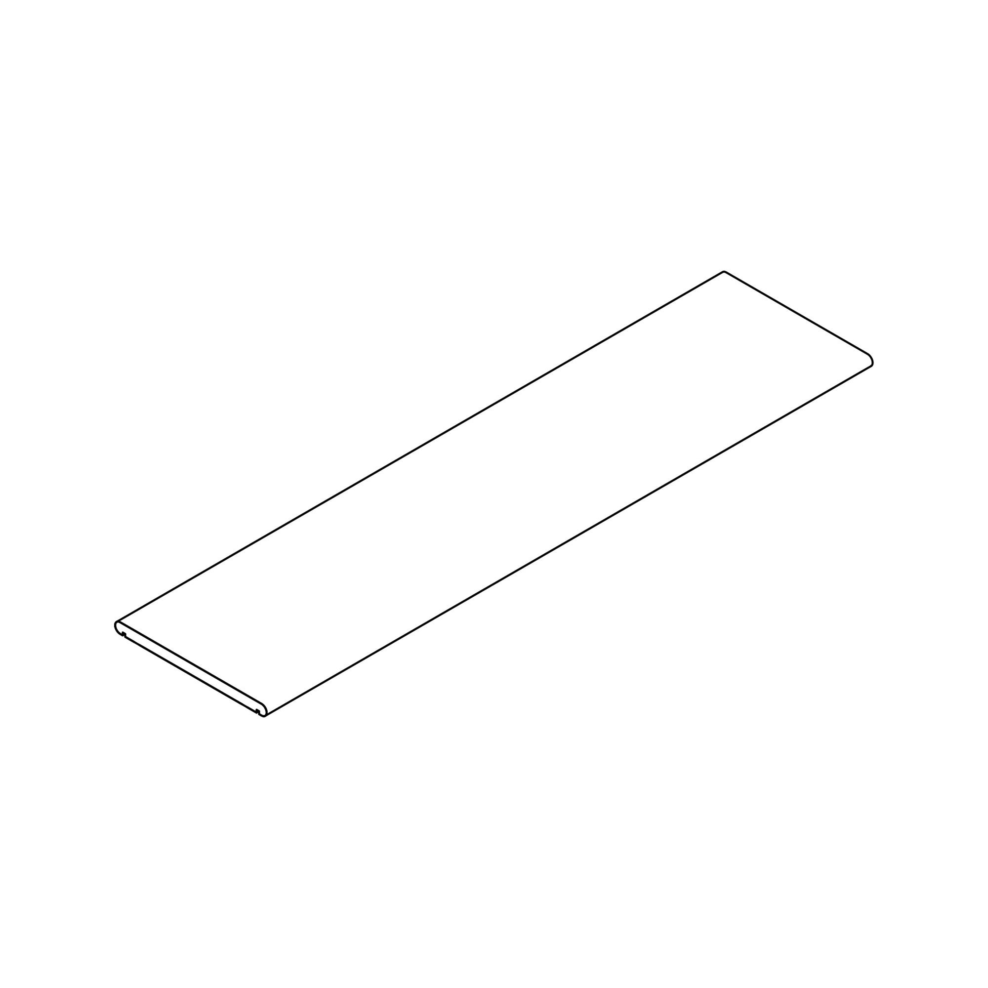 Couvertine effet Béton Grège 120x30x2 cm Bord 1/2 Rond Double Larmier Benzaro