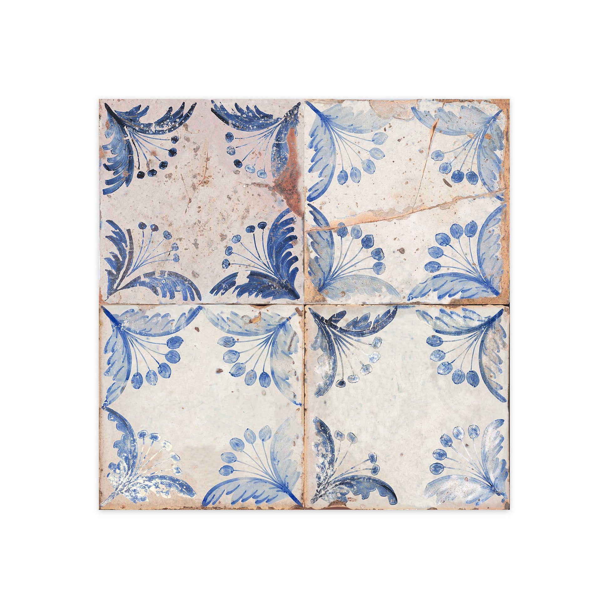 Carrelage Vintage Bleu Flor 33x33x0,95 cm Rhodes - Sol et mur intérieur