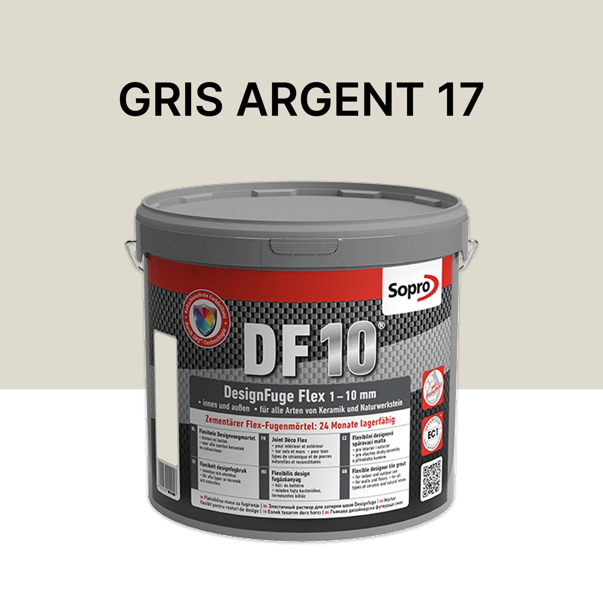 Joint carrelage salle de bains - 1 à 10 mm - Gris argent 17 - Sopro DF 10 - 5 kg