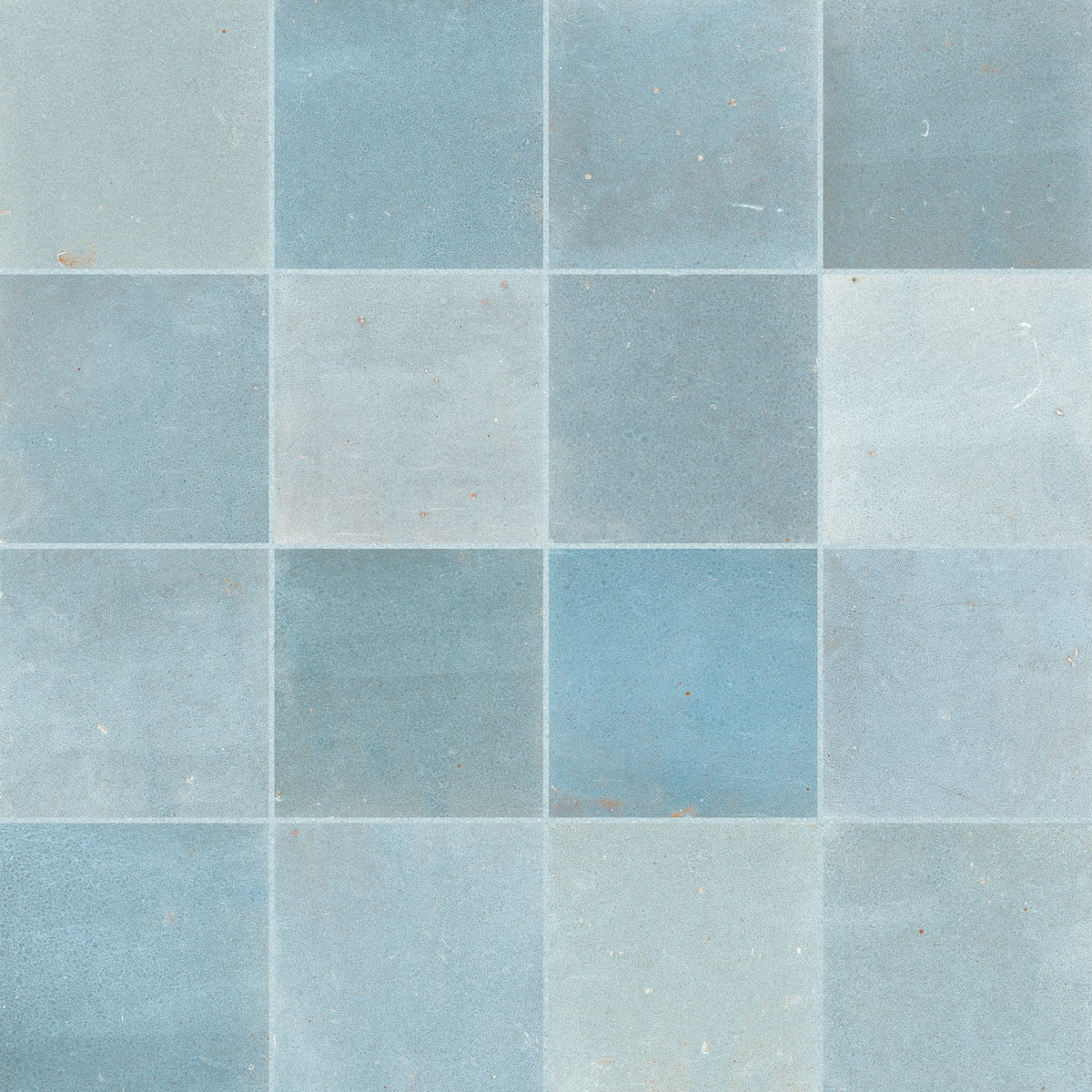 Carrelage effet Zellige Bleu Clair 10x10x0,85 cm Mat Serinor - Mur intérieur