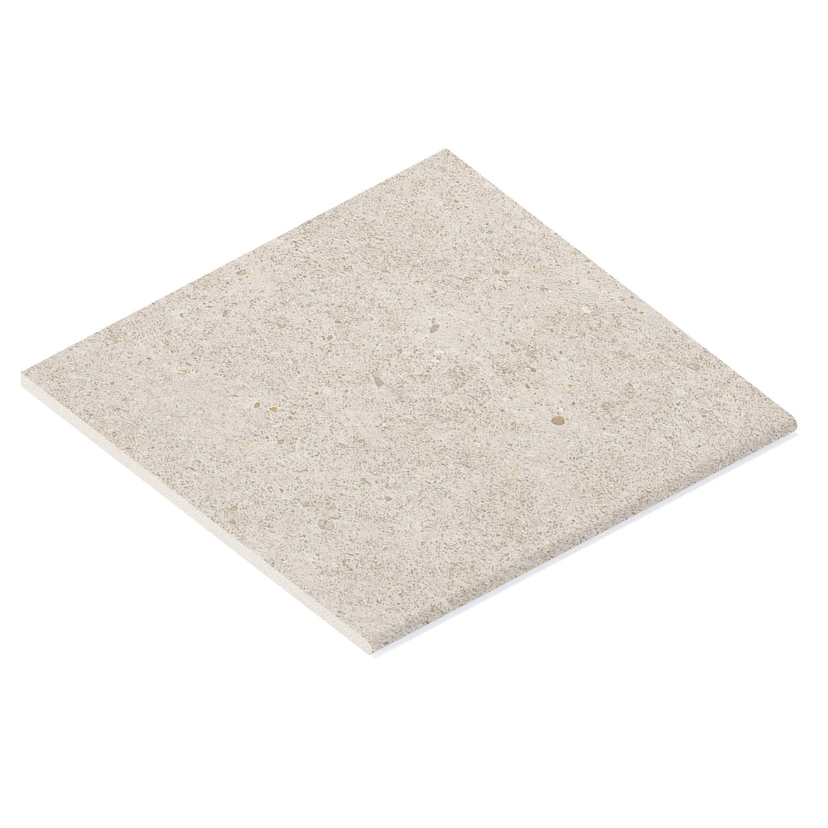 Margelle de piscine effet Pierre Calcaire Blanc Craie 60x60x2 cm Bord 1/2 Rond Domella