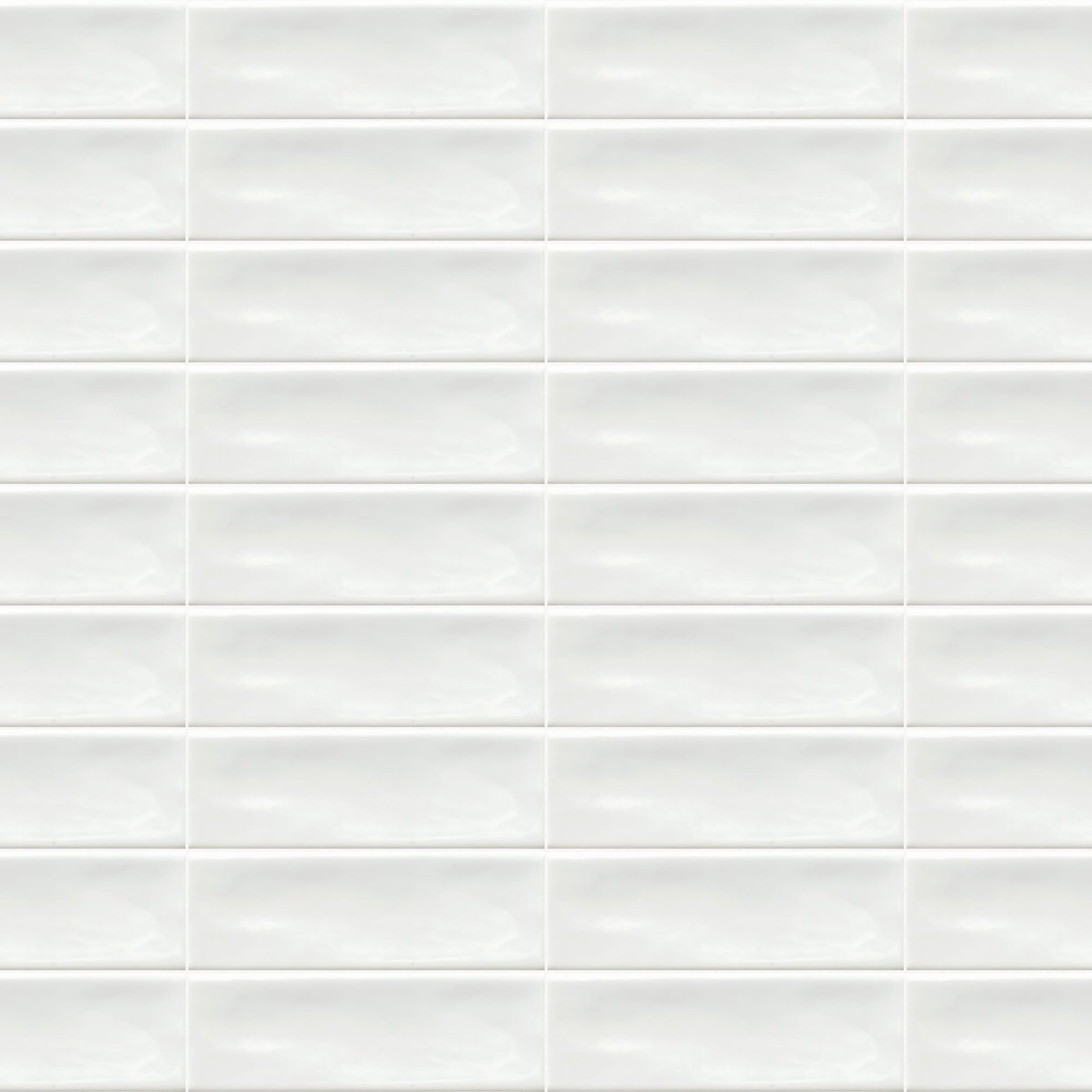 Carrelage effet Zellige Blanc 14,6x4,8x0,8 cm Brillant Bravio - Mur intérieur