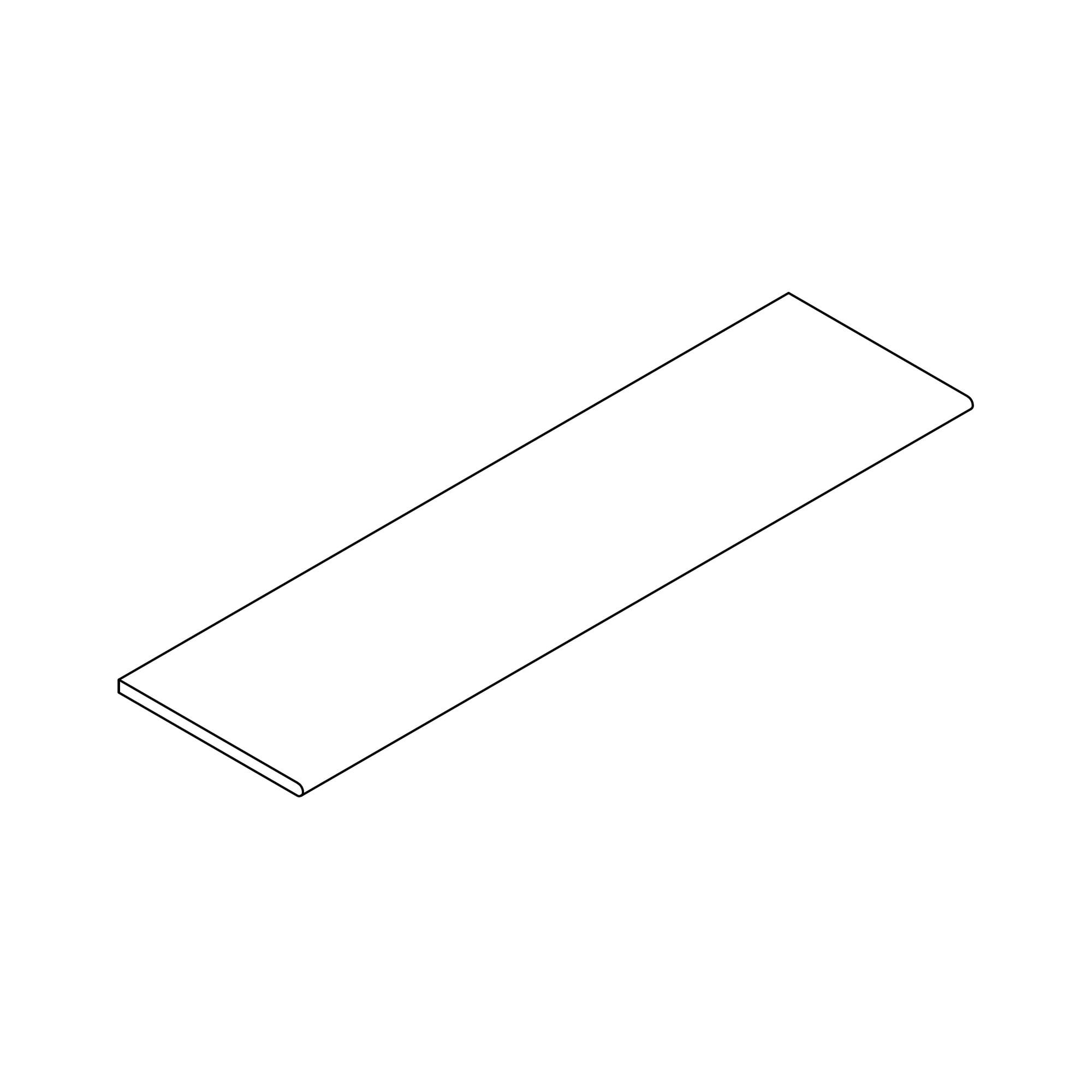 Margelle de piscine effet Pierre Quartzite Gris Crème 120x33x2 cm Bord 1/2 Rond Teravio