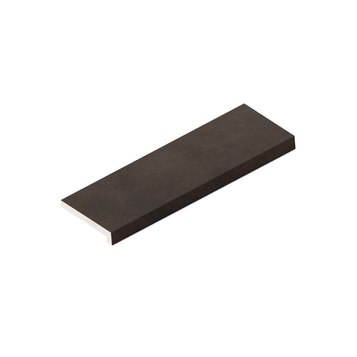 Margelle de piscine effet Béton Brun Cuir 60x20x2 cm Bord Droit avec retombée Vetrano