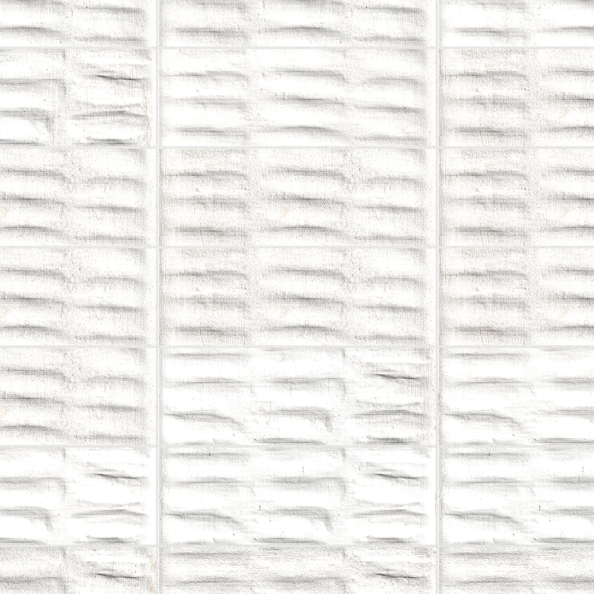 Carrelage effet Zellige 3D Blanc Seed 24,6x6x0,85 cm Azurel - Sol et mur intérieur