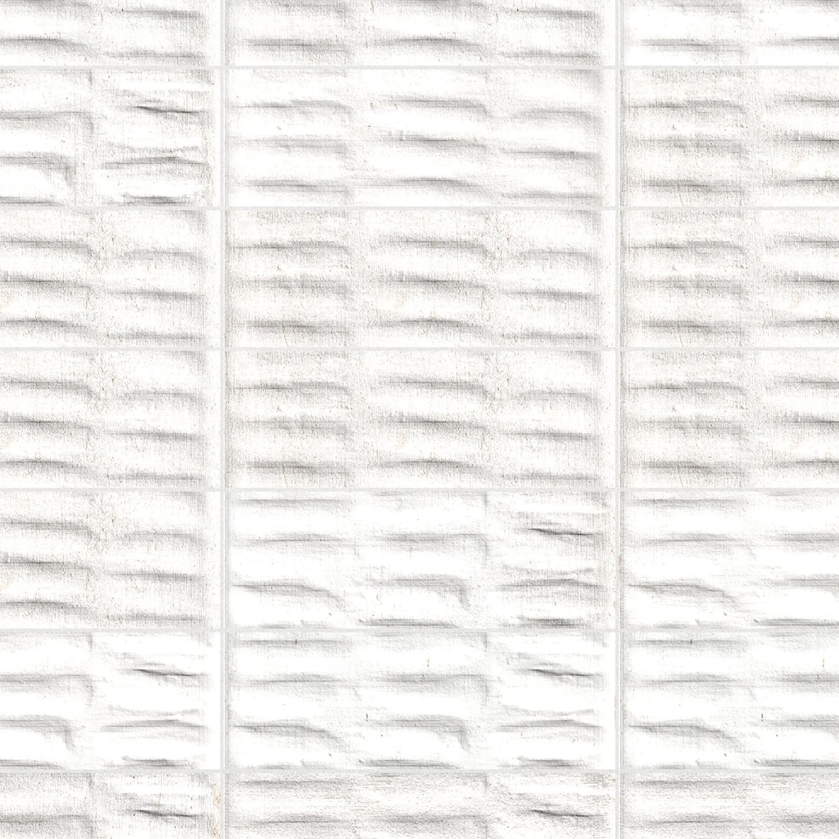 Carrelage effet Zellige 3D Blanc Seed 24,6x6x0,85 cm Azurel - Sol et mur intérieur