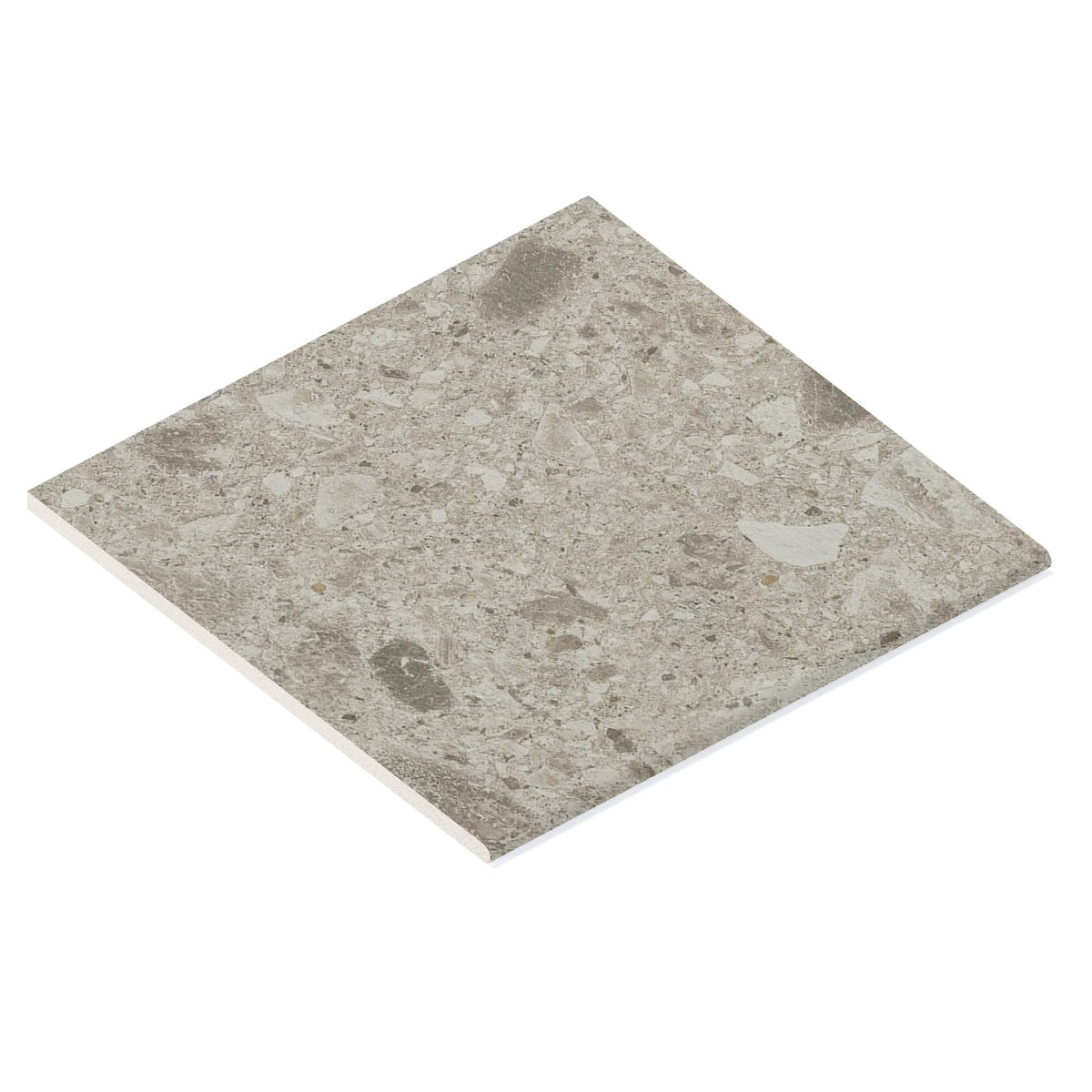 Margelle de piscine effet Pierre Ceppo di Gré Gris Clair 60x60x2 cm Bord 1/2 Rond Massira