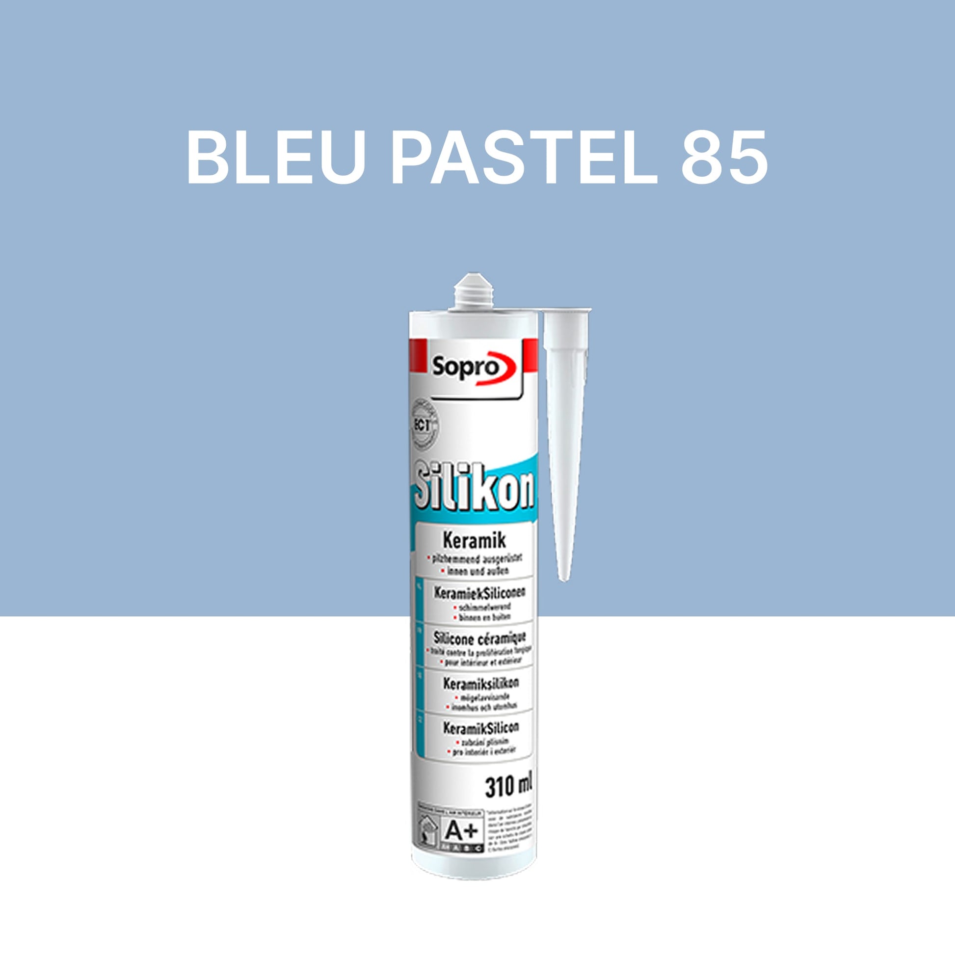 Mastic silicone spécial carrelage - Bleu pastel 85 - 310 ml