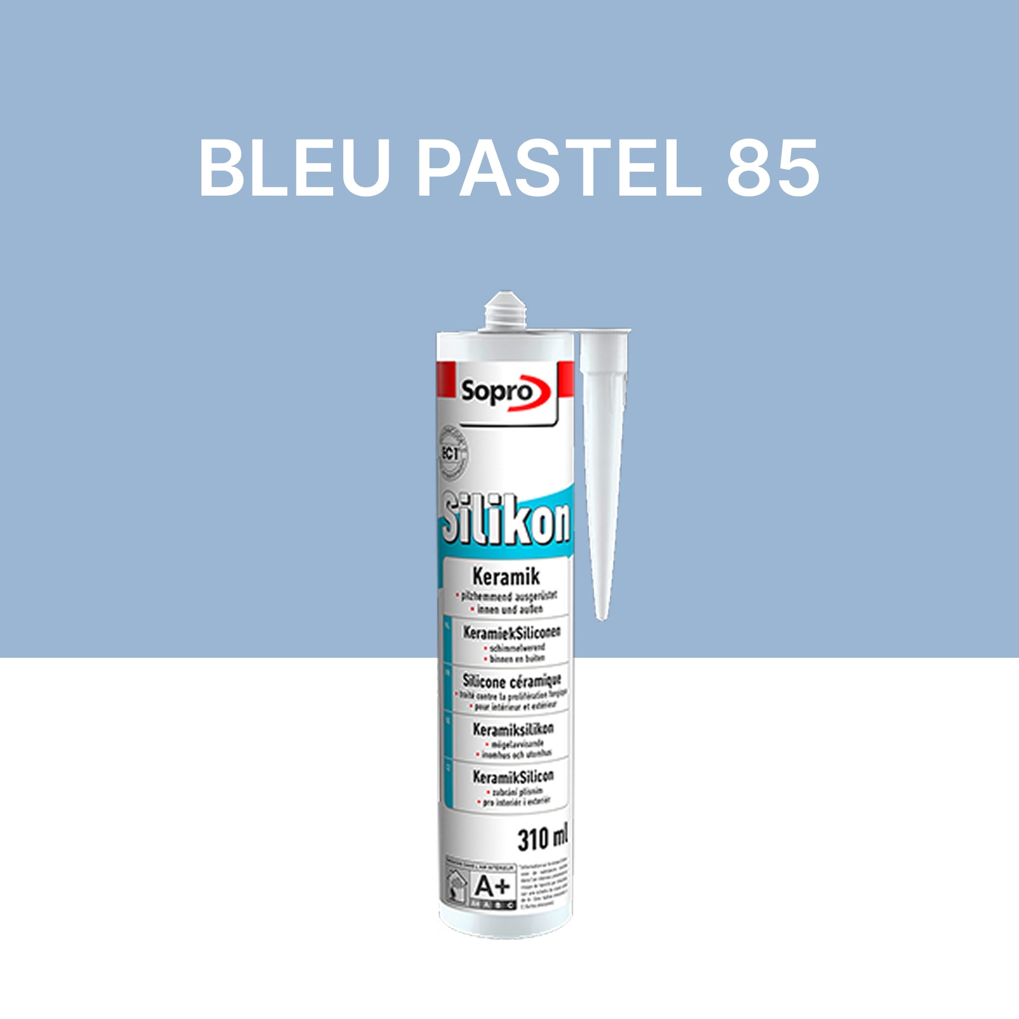 Mastic silicone spécial carrelage - Bleu pastel 85 - 310 ml