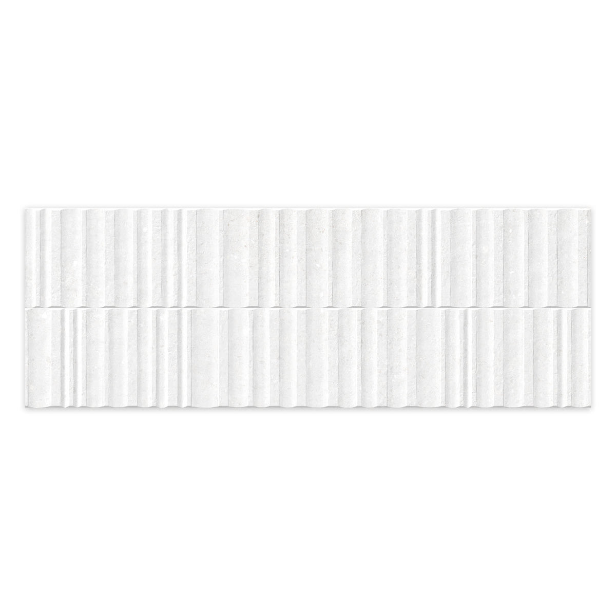 Carrelage effet Béton 3D Blanc Estria 100x33,3x0,98 cm Arvelis - Mur intérieur