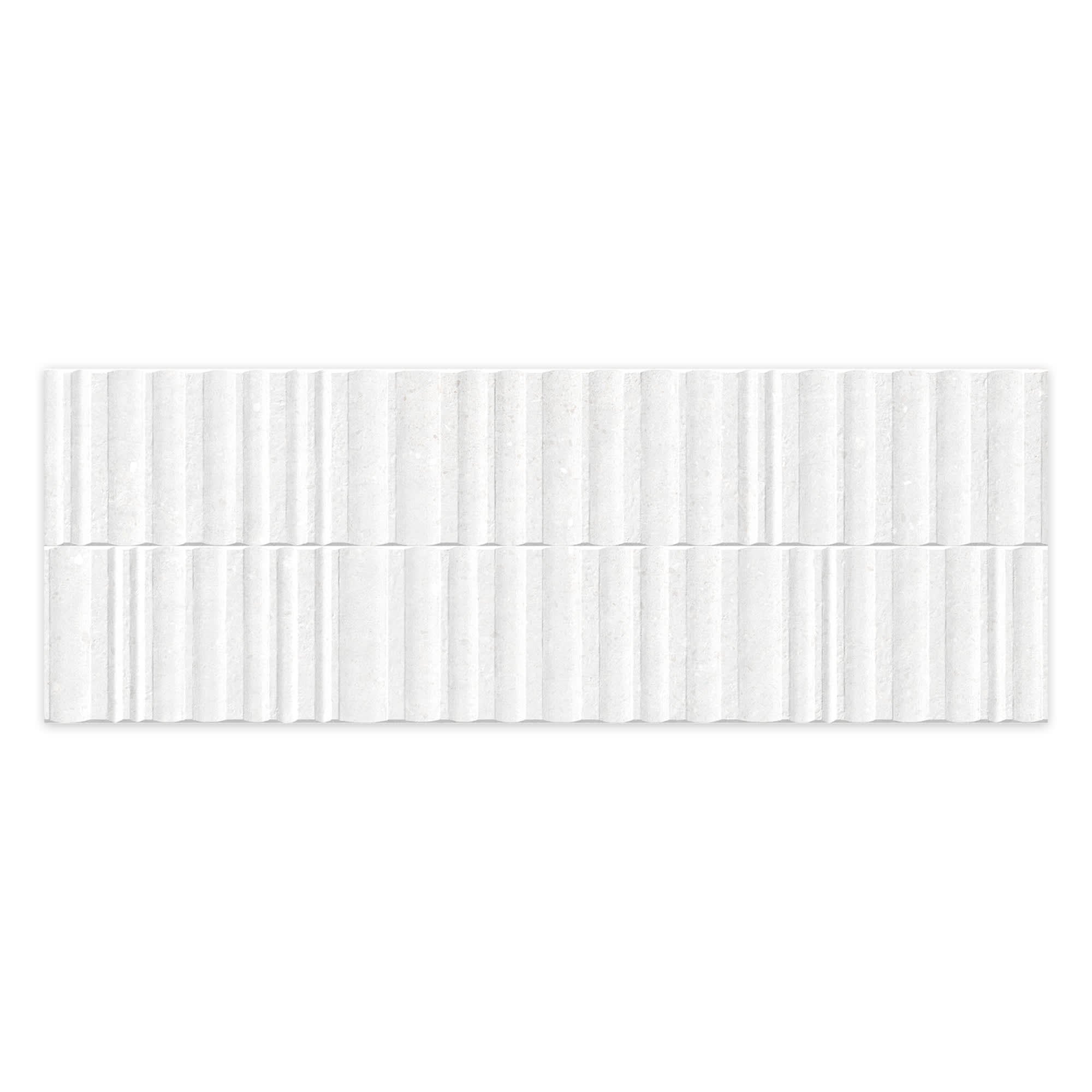 Carrelage effet Béton 3D Blanc Estria 100x33,3x0,98 cm Arvelis - Mur intérieur