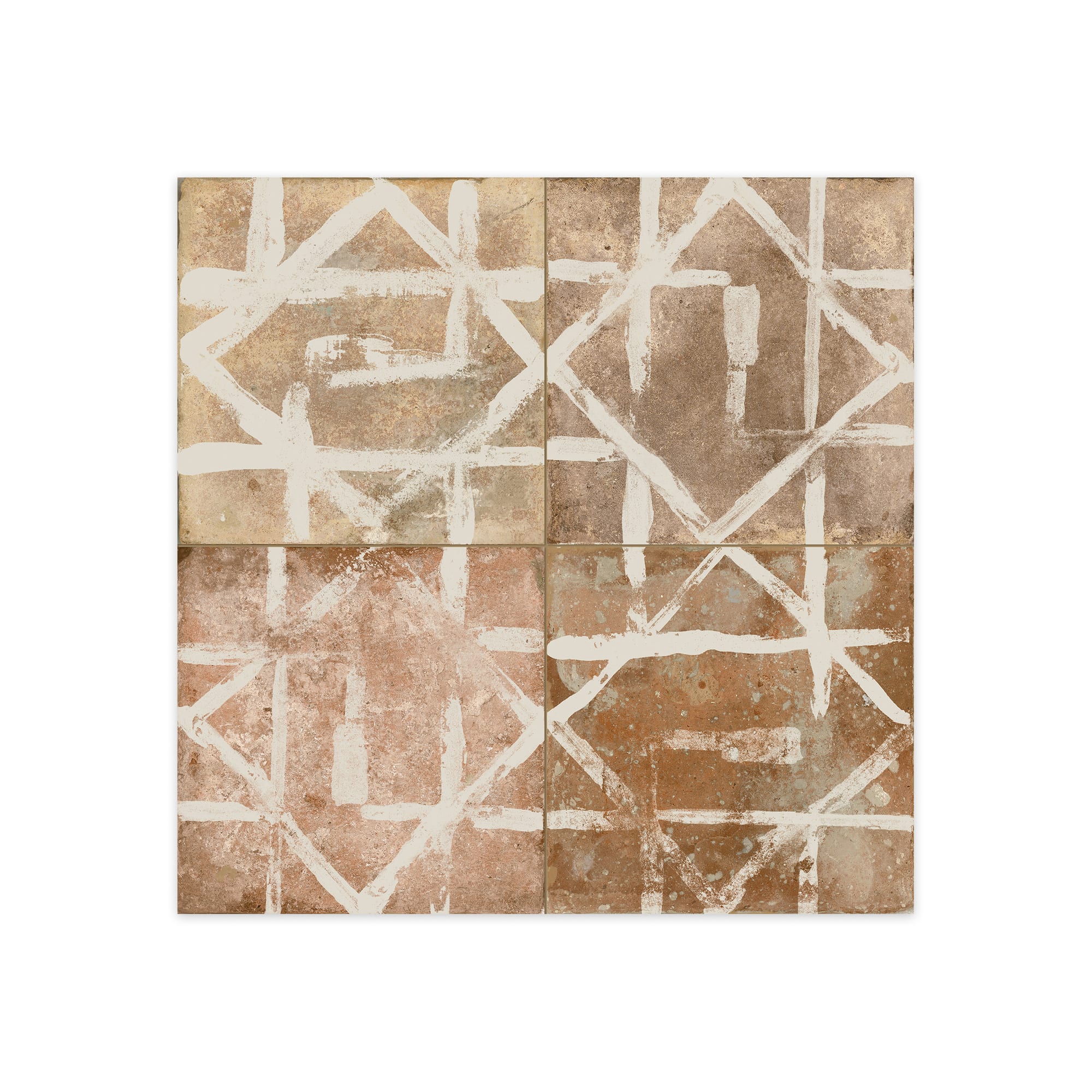 Carrelage Vintage effet Terre cuite Nature Lines 45x45x0,95 cm Terravia - Sol et mur intérieur
