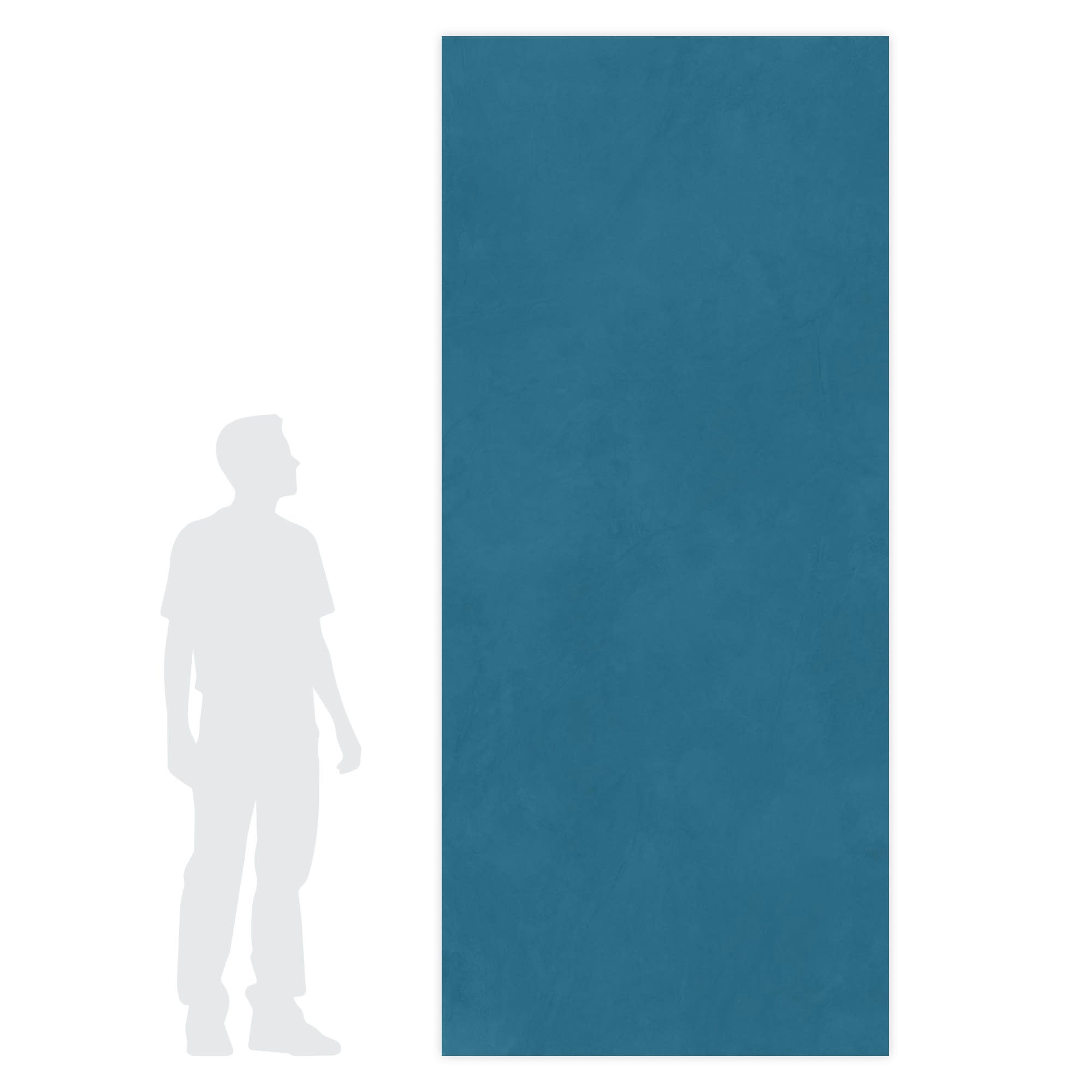 Carrelage effet Enduit Bleu Océan 278x120x0,6 cm Mat Calviro - Mur intérieur