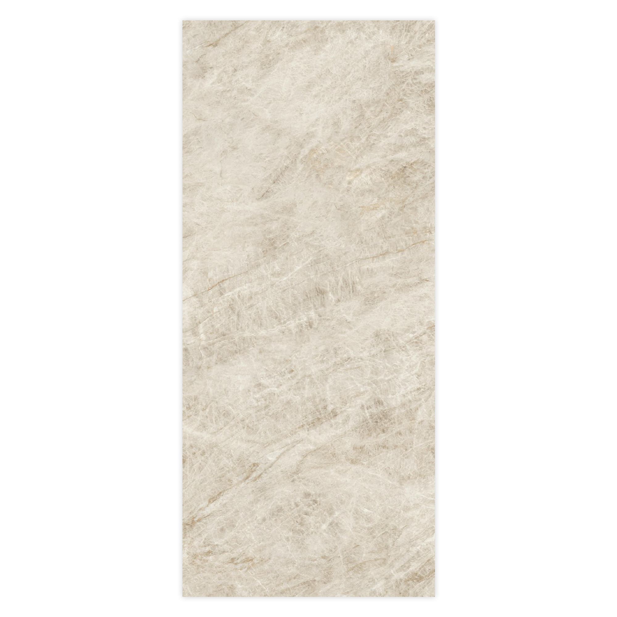Carrelage effet Marbre Blanc Impérial 278x120x0,6 cm Brillant Sorvella - Mur intérieur