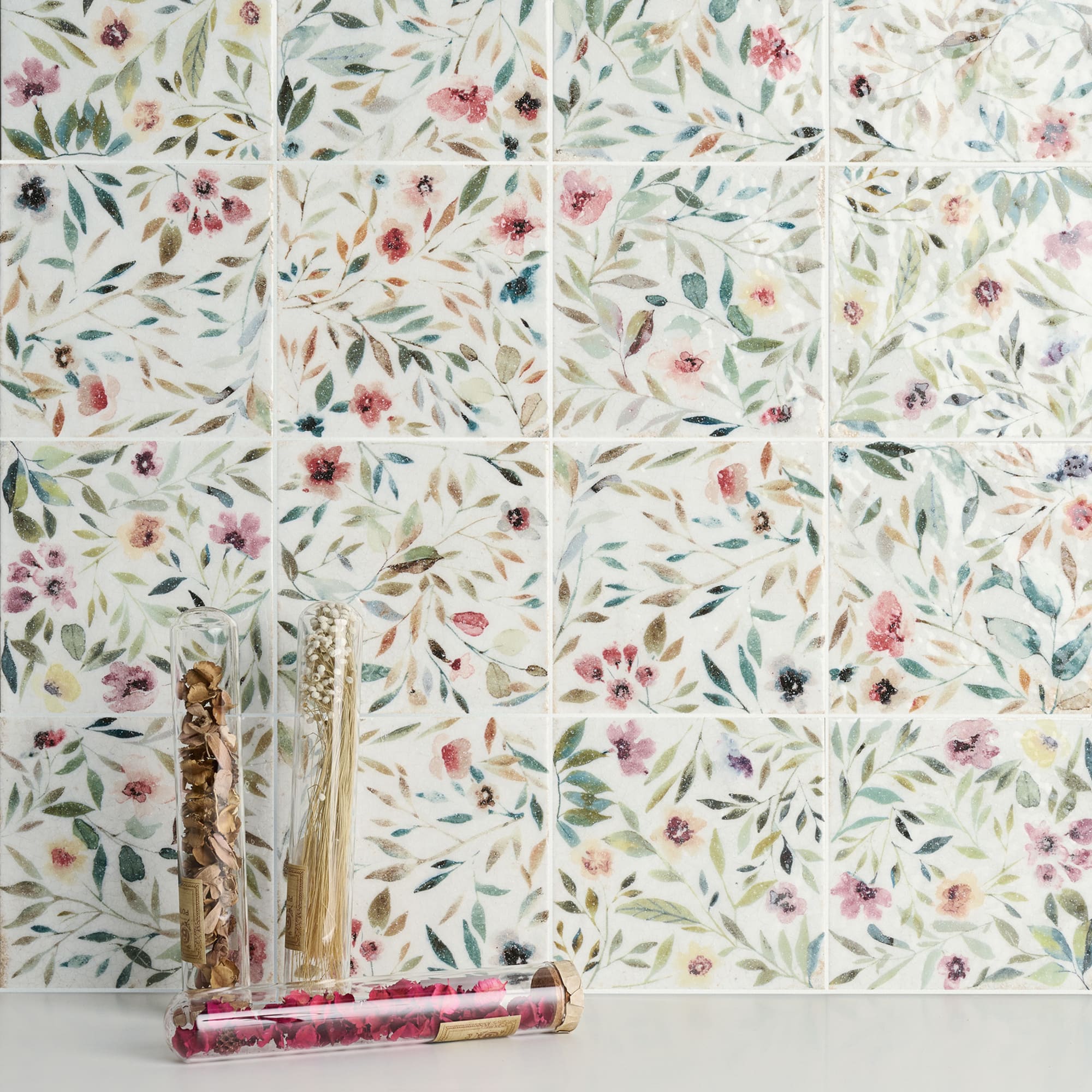 Carrelage Florelis 14,8x14,8x0,77 cm Zirel - Mur intérieur