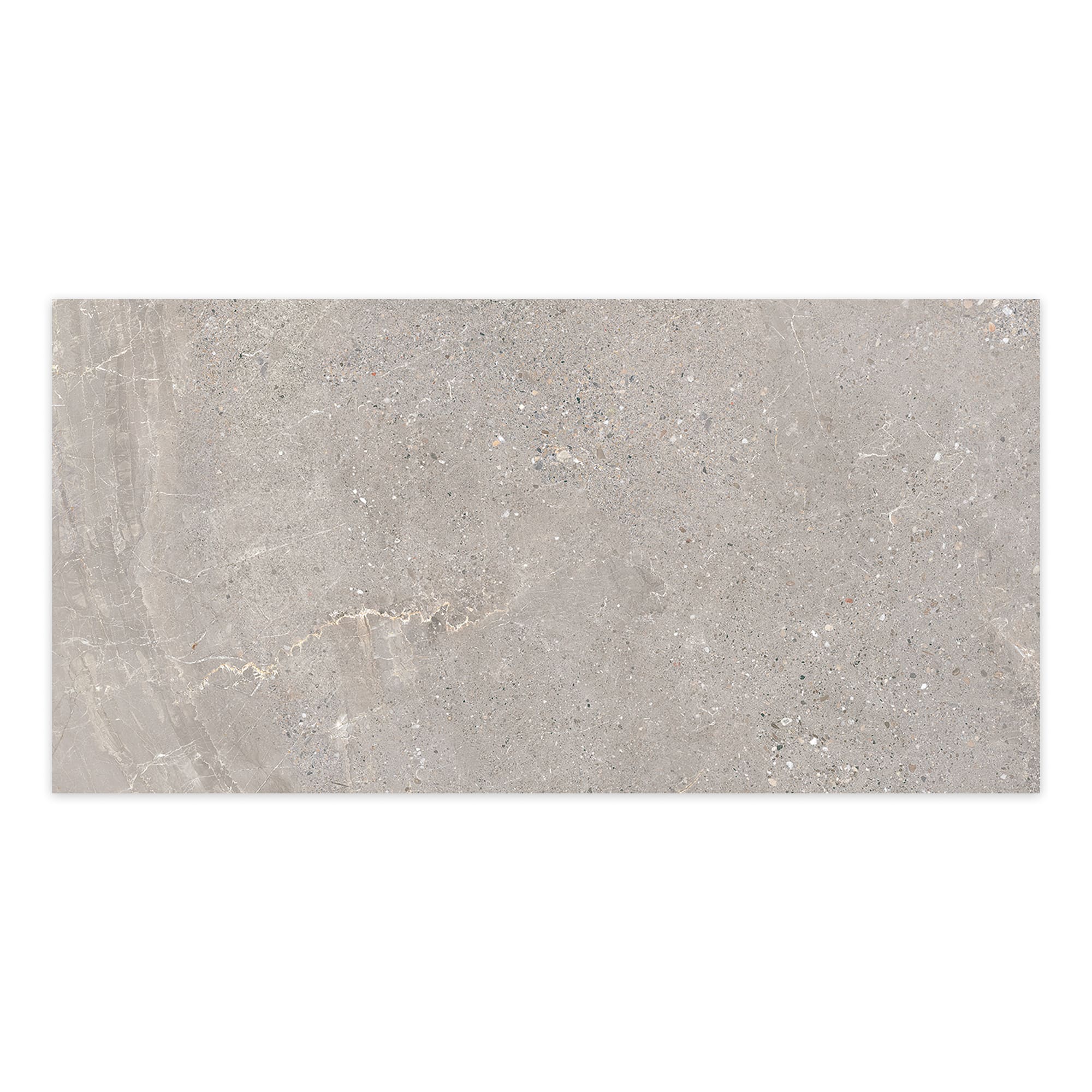 Carrelage effet Pierre Gris Silver 100x50x2 cm Torvane - Sol extérieur
