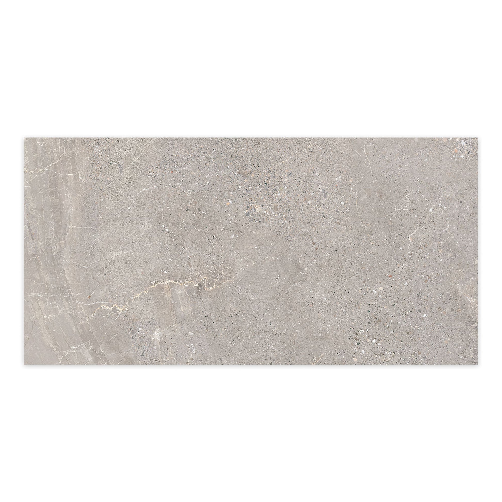 Carrelage effet Pierre Gris Silver 100x50x2 cm Torvane - Sol extérieur
