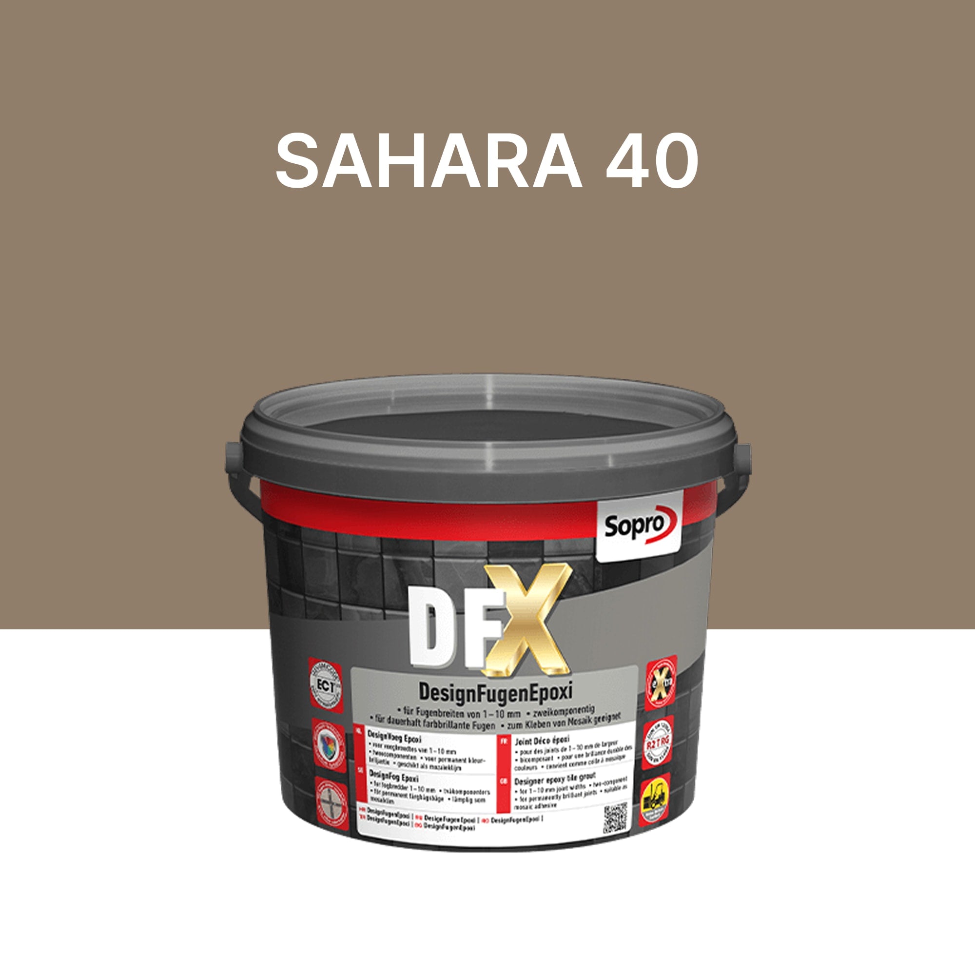 Joint / Colle époxy carrelage et piscine - Sahara 40 - Sopro DFX - 3 kg