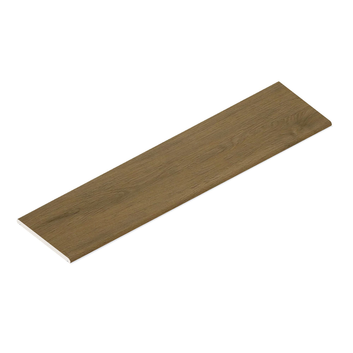 Couvertine effet Bois Chêne Fumé Rustic 120x30x2 cm Bord 1/2 Rond Double Larmier Forenza