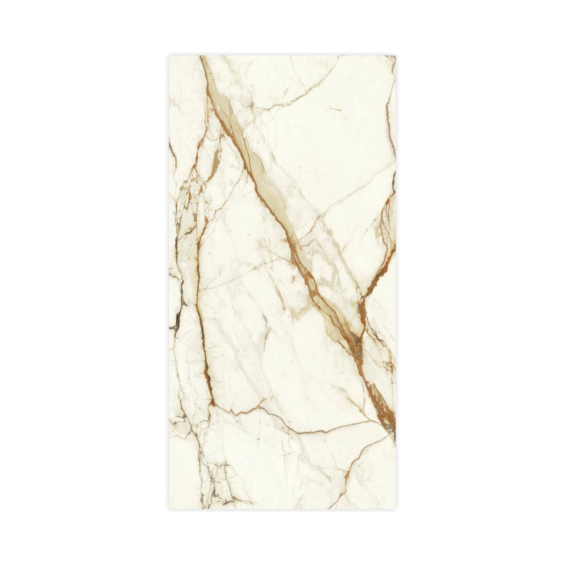 Carrelage effet Marbre Blanc Calacatta Supreme 240x120x0,9 cm Brillant Faventa - Mur intérieur