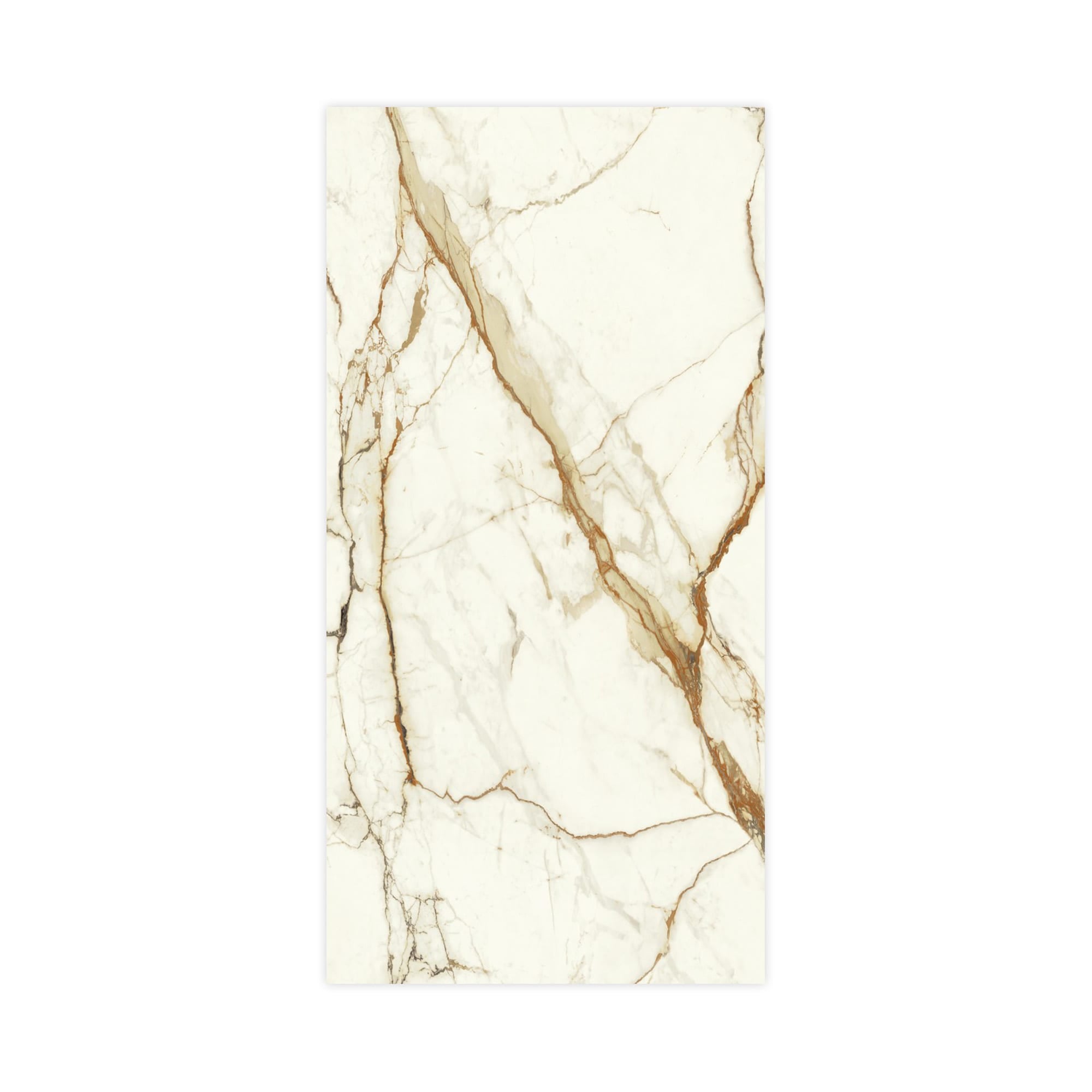 Carrelage effet Marbre Blanc Calacatta Supreme 240x120x0,9 cm Brillant Faventa - Mur intérieur