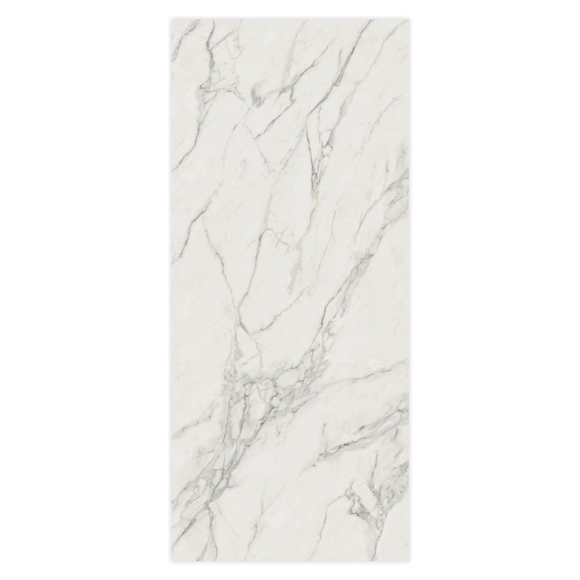 Carrelage effet Marbre Blanc Calacatta Extra Veinage continu 278x120x0,6 cm Brillant Clarenza - Mur intérieur