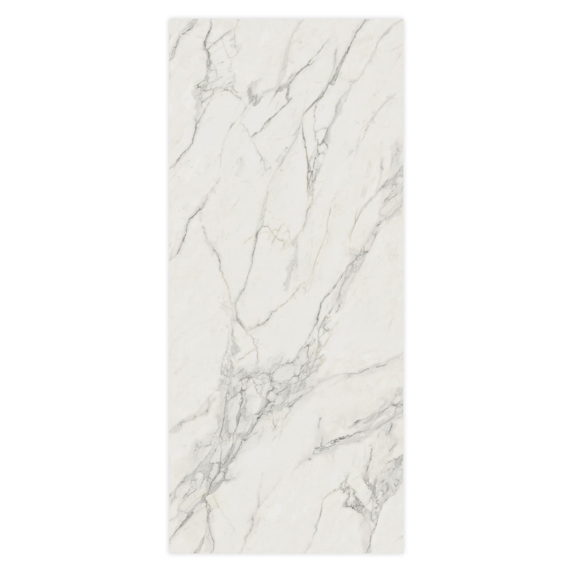 Carrelage effet Marbre Blanc Calacatta Extra Veinage continu 278x120x0,6 cm Brillant Clarenza - Mur intérieur