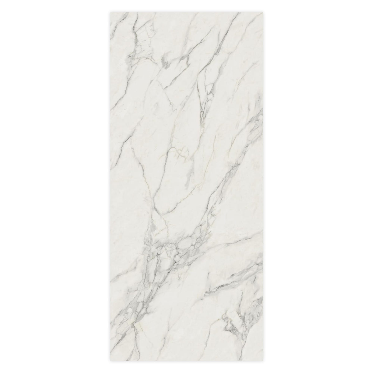 Carrelage effet Marbre Blanc Calacatta Extra Veinage continu 278x120x0,6 cm Brillant Clarenza - Mur intérieur