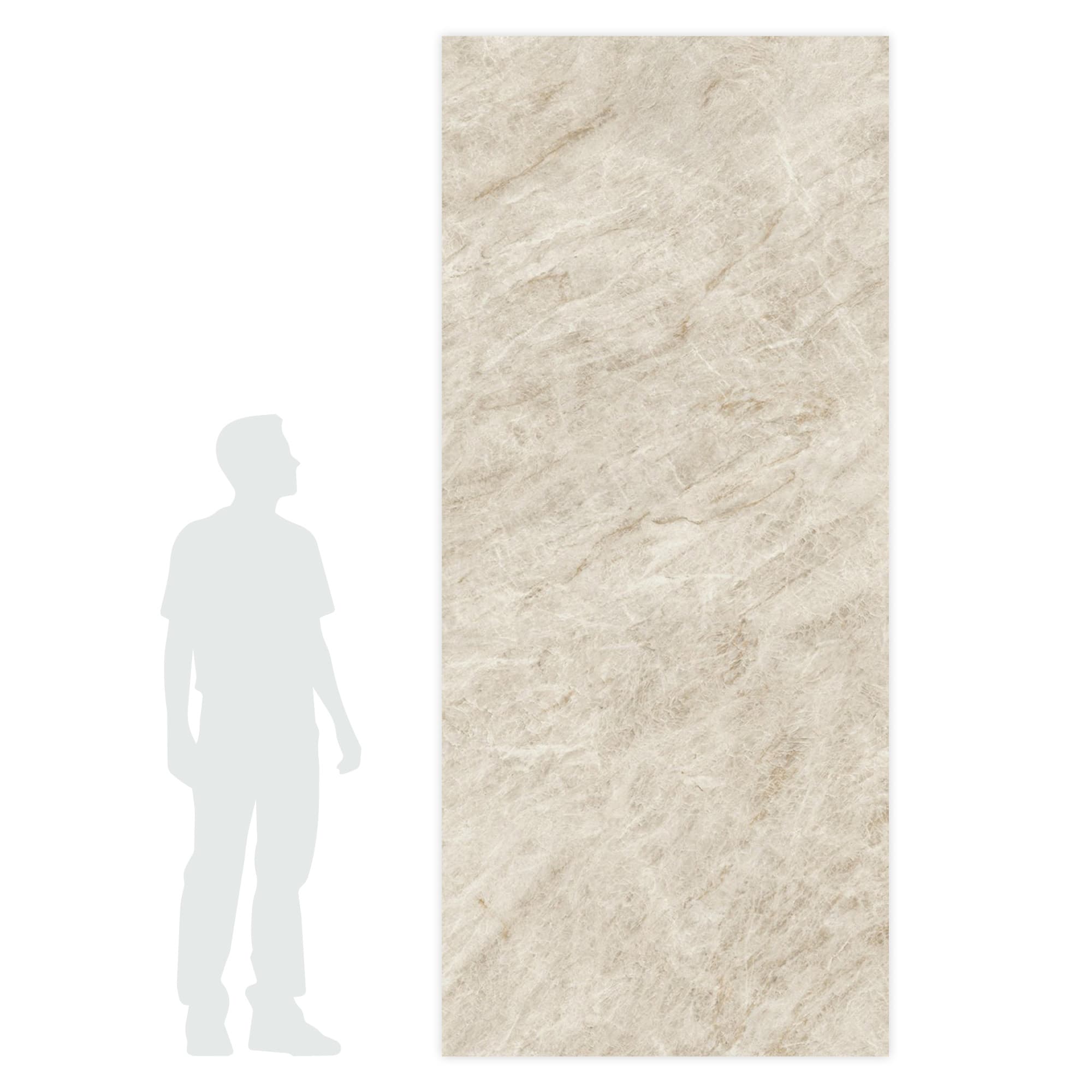 Carrelage effet Marbre Blanc Impérial 278x120x0,6 cm Brillant Sorvella - Mur intérieur