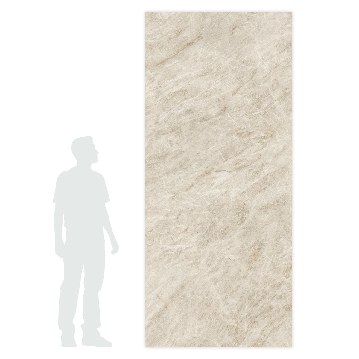 Carrelage effet Marbre Blanc Impérial 278x120x0,6 cm Brillant Sorvella - Mur intérieur