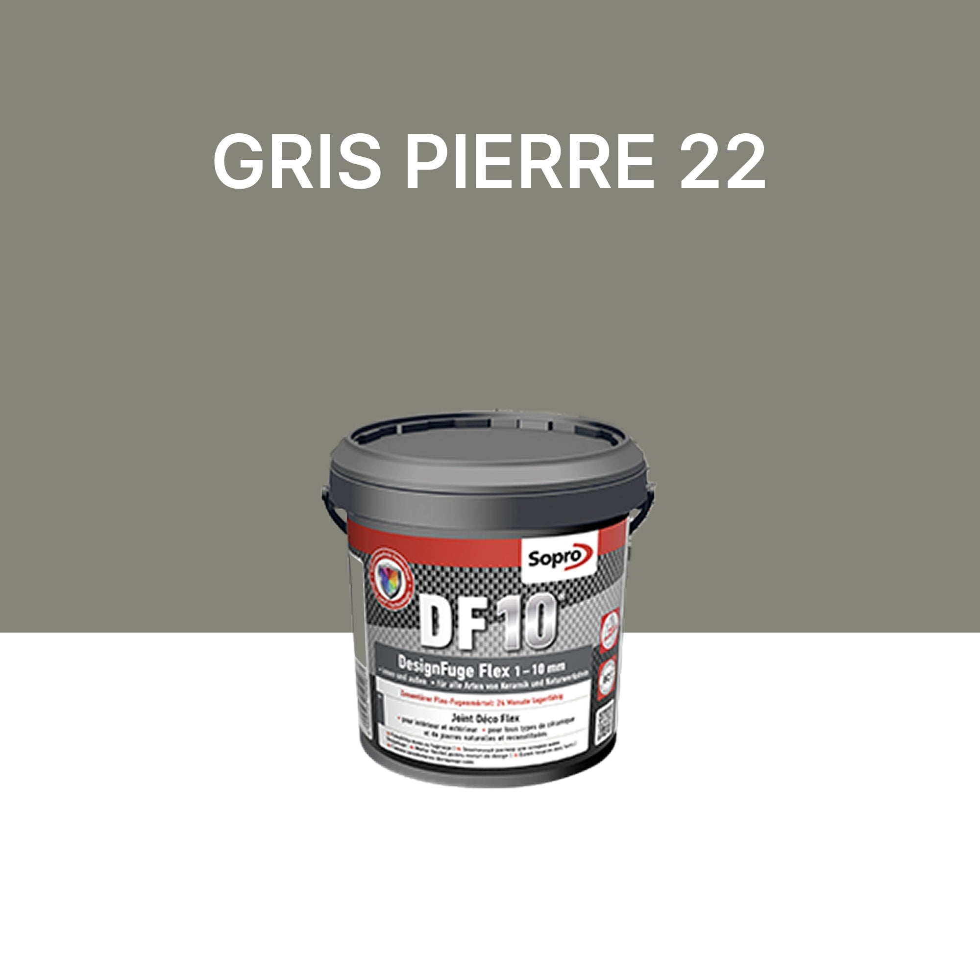 Joint carrelage salle de bains - 1 à 10 mm - Gris pierre 22 - Sopro DF 10 -  1 kg