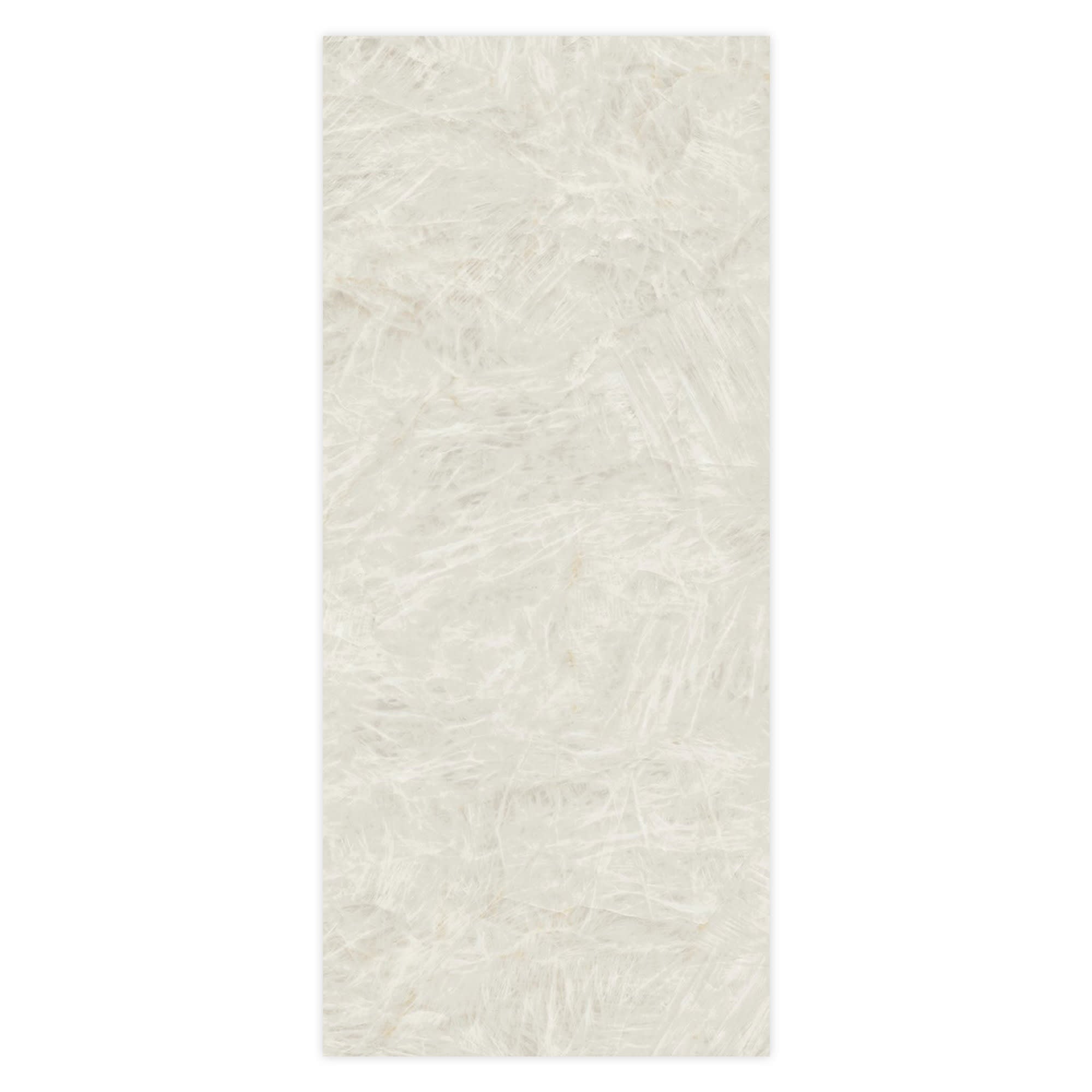 Carrelage effet Marbre Blanc Opale 278x120x0,6 cm Brillant Florenza - Mur intérieur