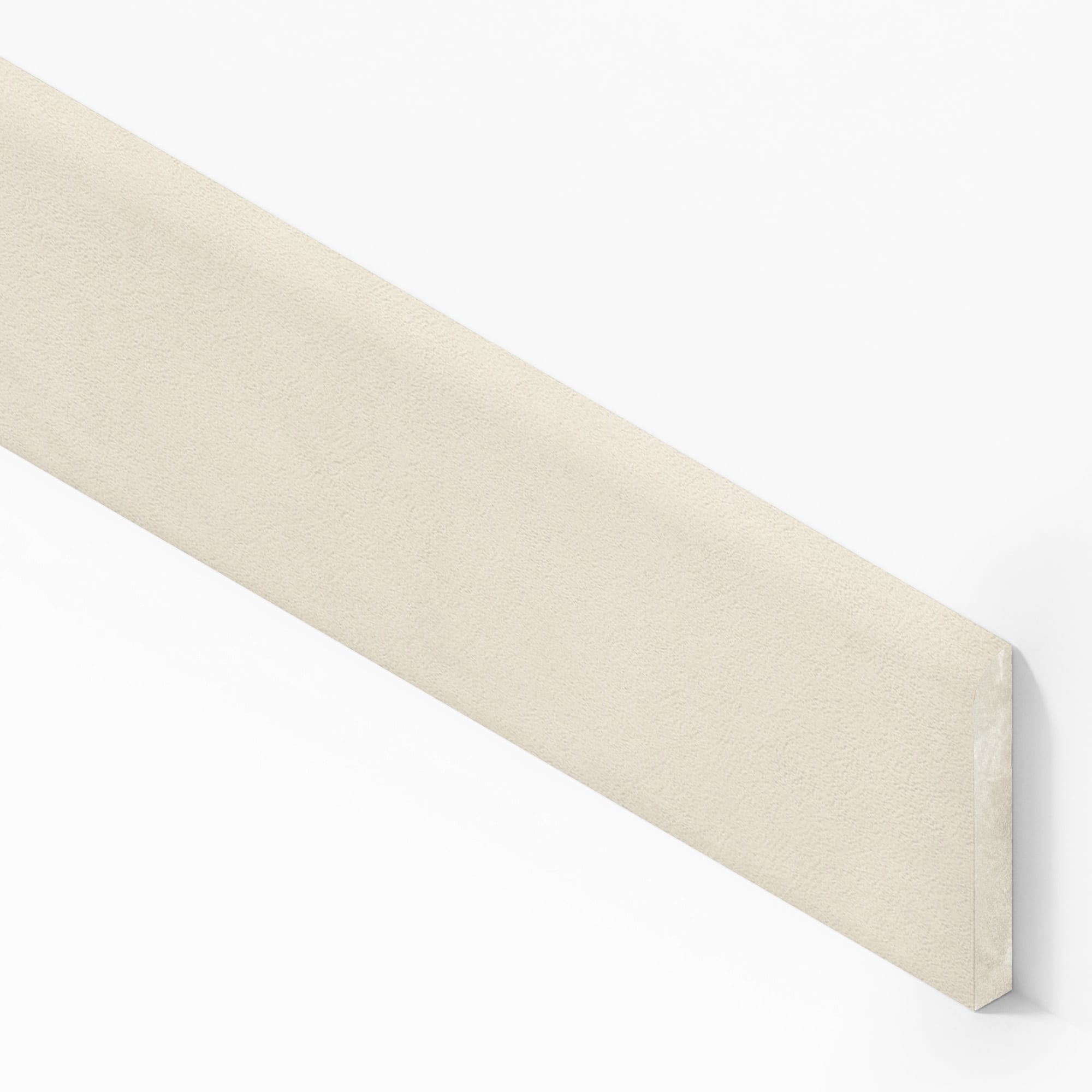 Plinthe carrelage effet Béton Blanc Crème 60x7,2 cm Mat Talvoro