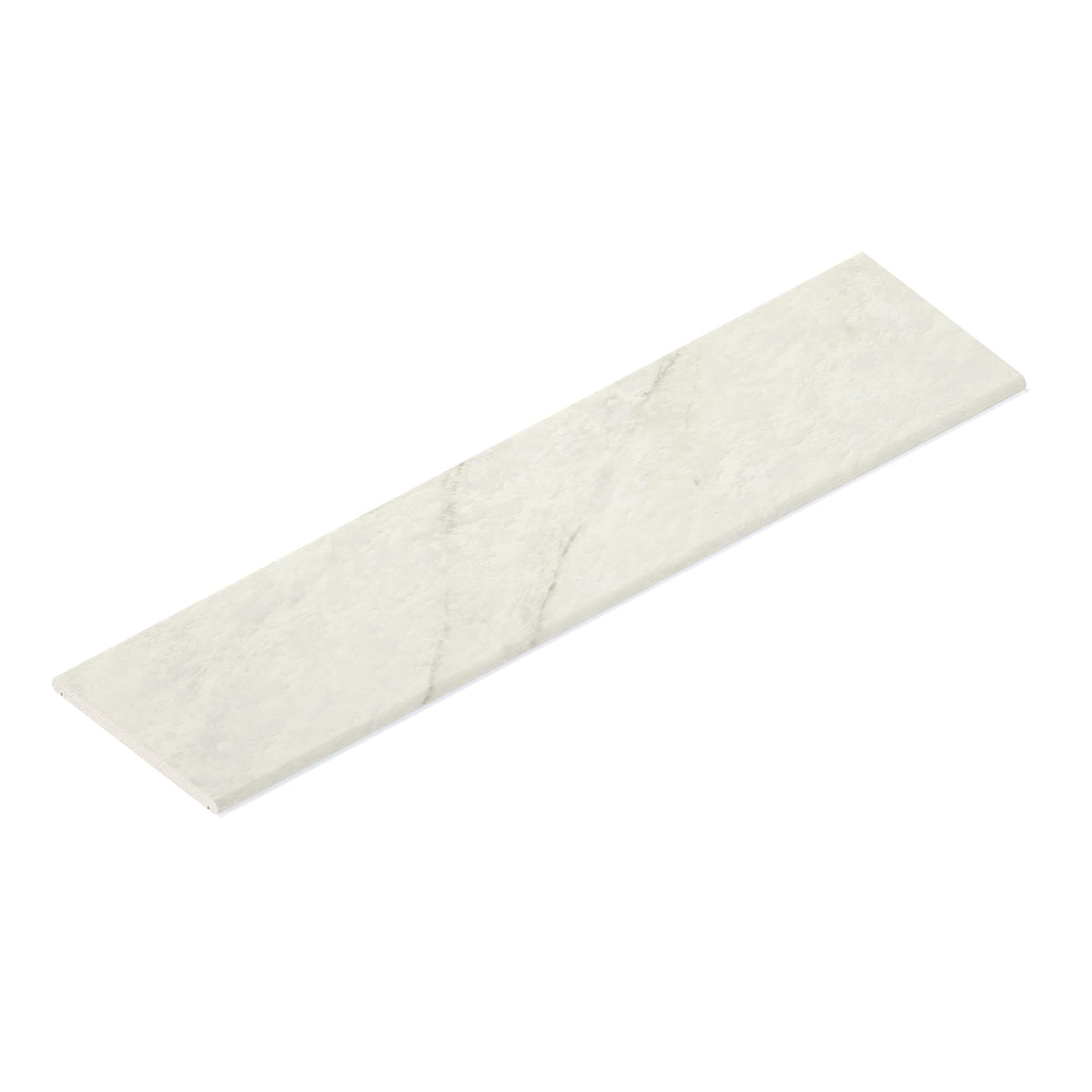 Couvertine effet Marbre Blanc Calacatta Armonia 120x30x2 cm Bord 1/2 Rond Double Larmier Orsiano