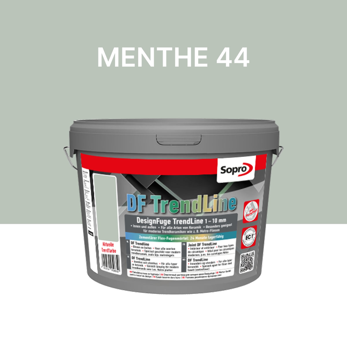 Joint carrelage salle de bains - 1 à 10 mm - Menthe 44 - Sopro DF TrendLine - 5 kg