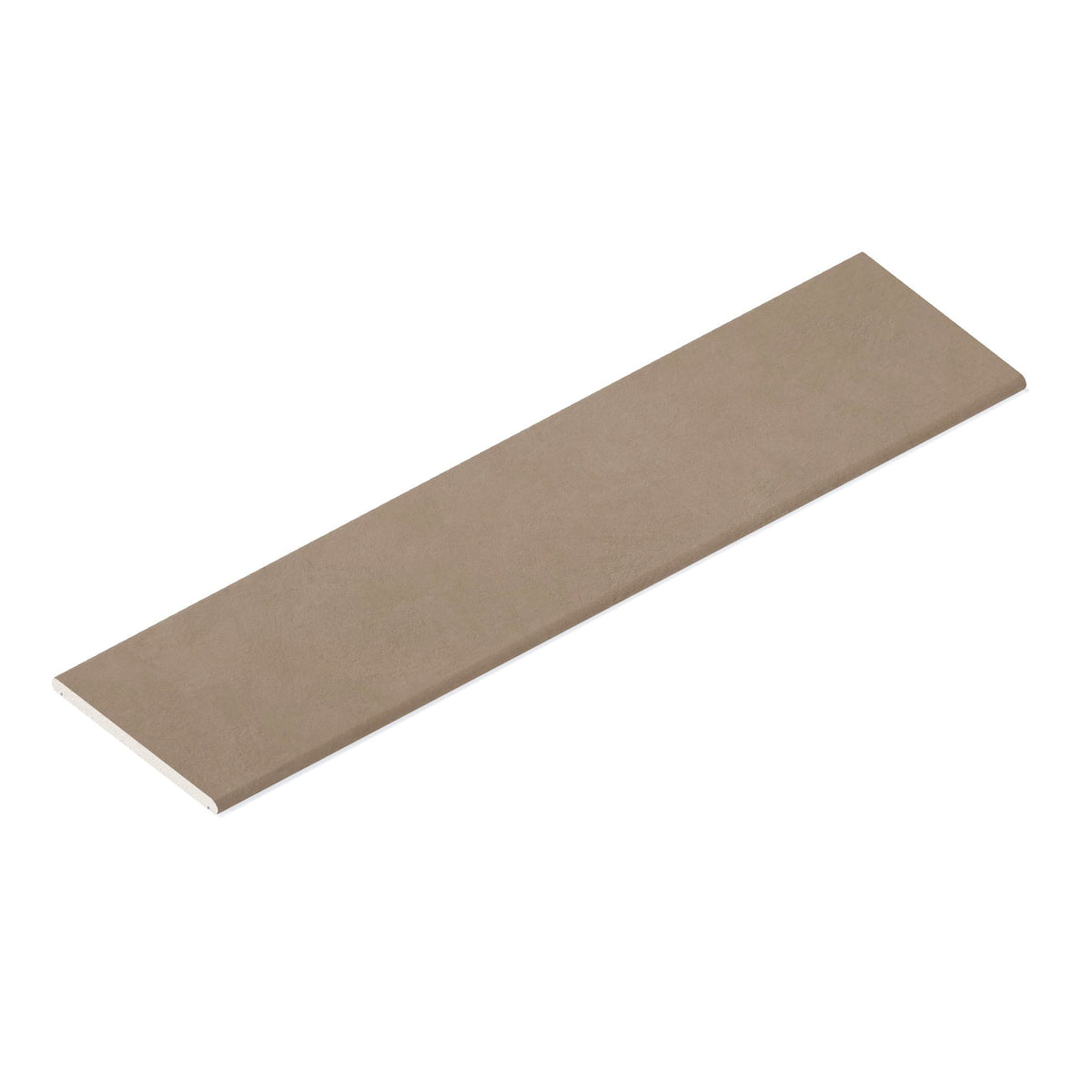Couvertine effet Béton Brun Sable 120x30x2 cm Bord 1/2 Rond Double Larmier Benzaro