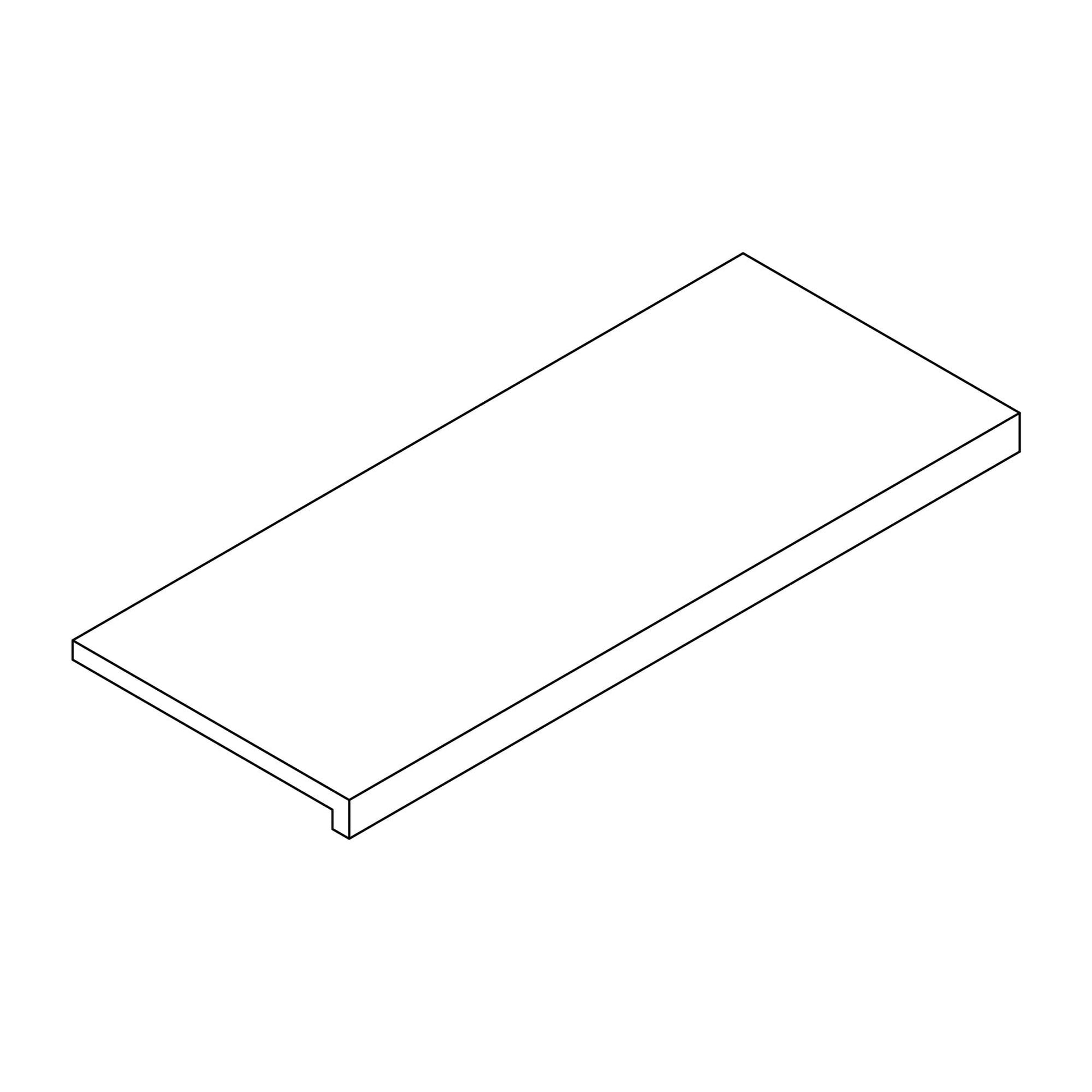 Margelle de piscine effet Béton Gris Luce 80x33x2 cm Bord Droit avec retombée Gravino