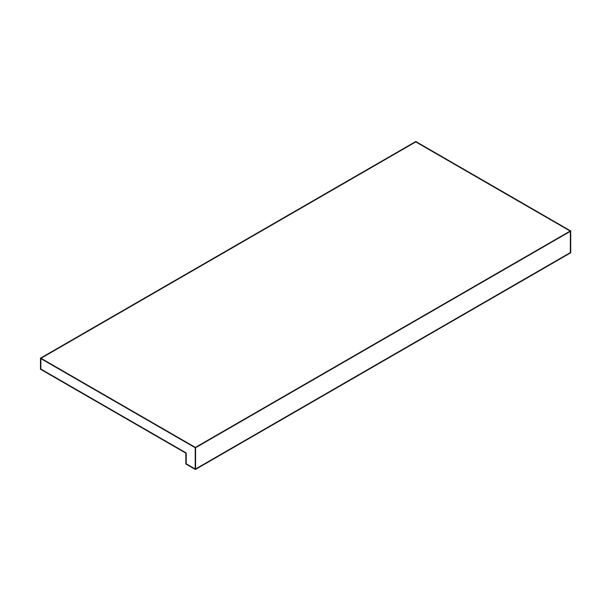 Margelle de piscine effet Béton Gris Argile 80x33x2 cm Bord Droit avec retombée Stavira