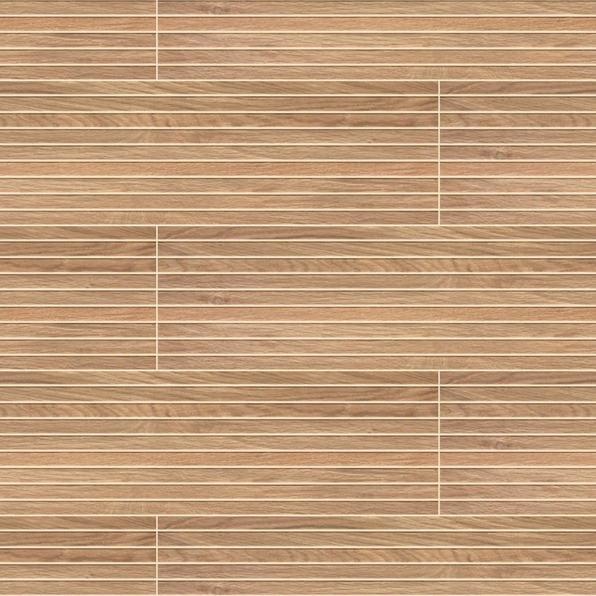 Carrelage effet Bois Chêne Nature Stripe 90x22,5x0,95 cm Mat Olmero - Mur intérieur