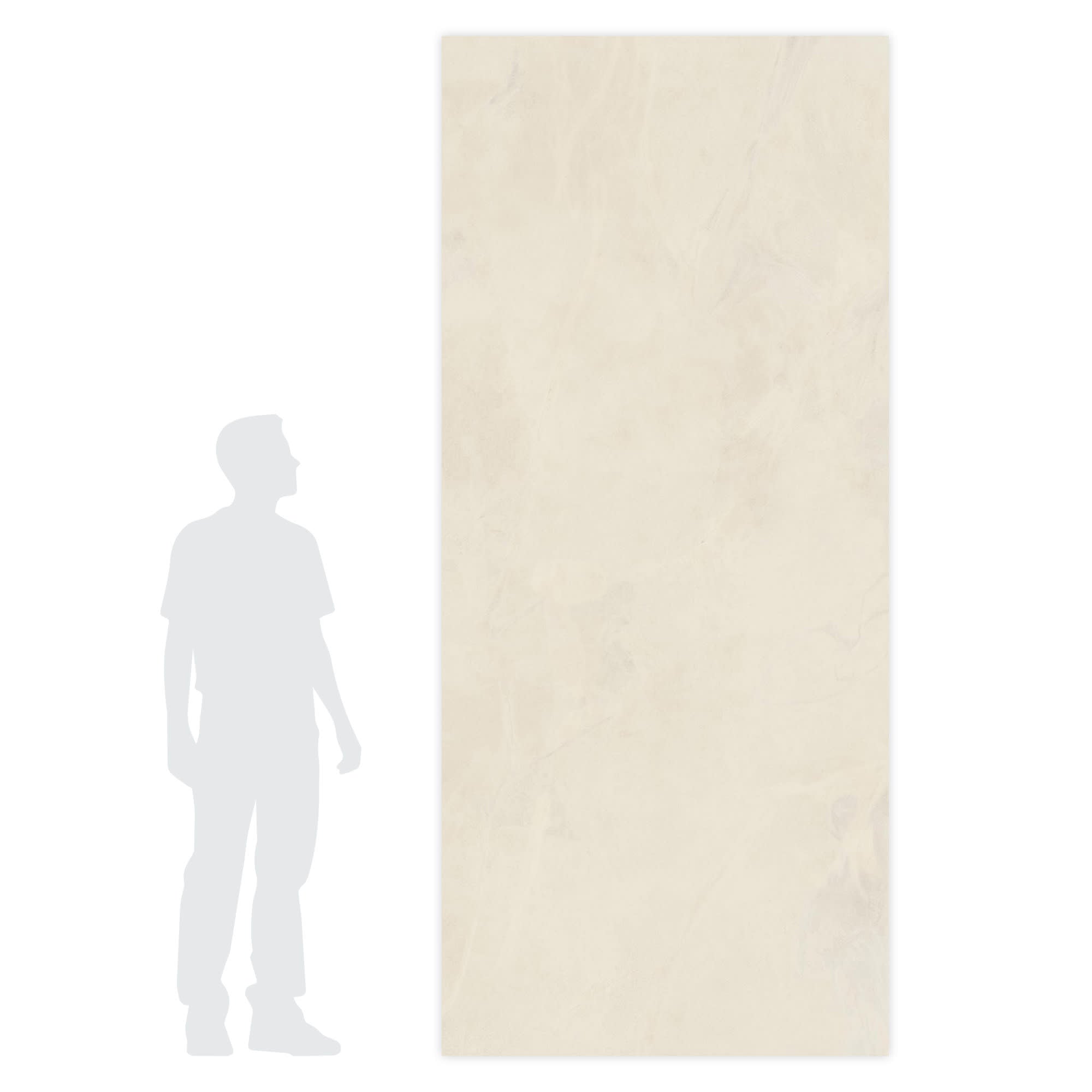 Carrelage effet Enduit Blanc Lin 278x120x0,6 cm Mat Calviro - Mur intérieur