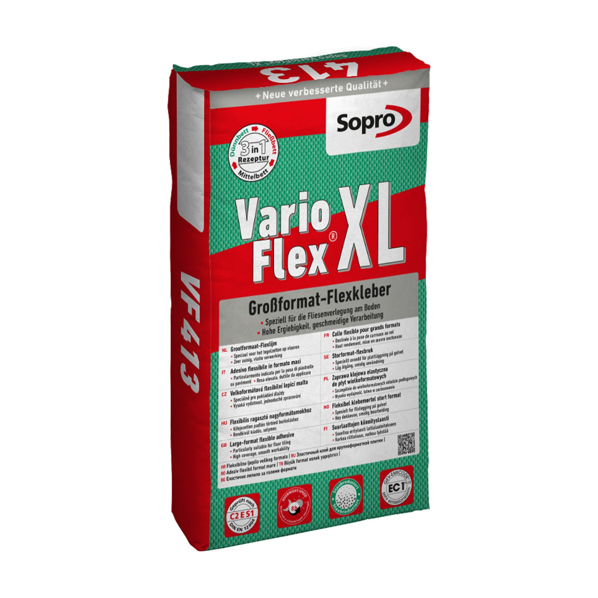 Colle carrelage intérieur spéciale grand format XL - Sopro VF 413 - 25 kg