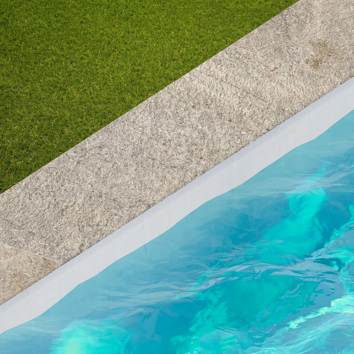 Margelle de piscine effet Pierre Quartzite Gris Argent 120x33x2 cm Bord 1/2 Rond Salvero