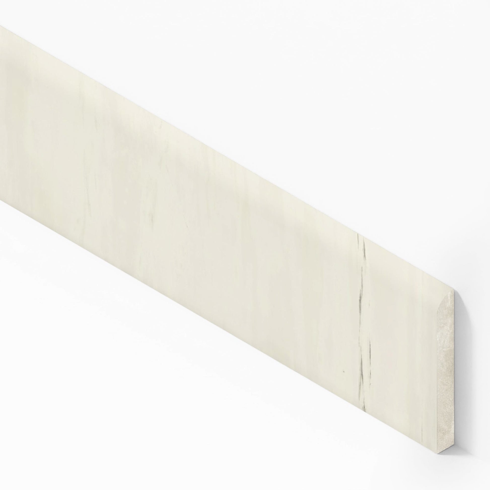 Plinthe carrelage effet Marbre Blanc Dolomite 60x7,2 cm Brillant Marvillo