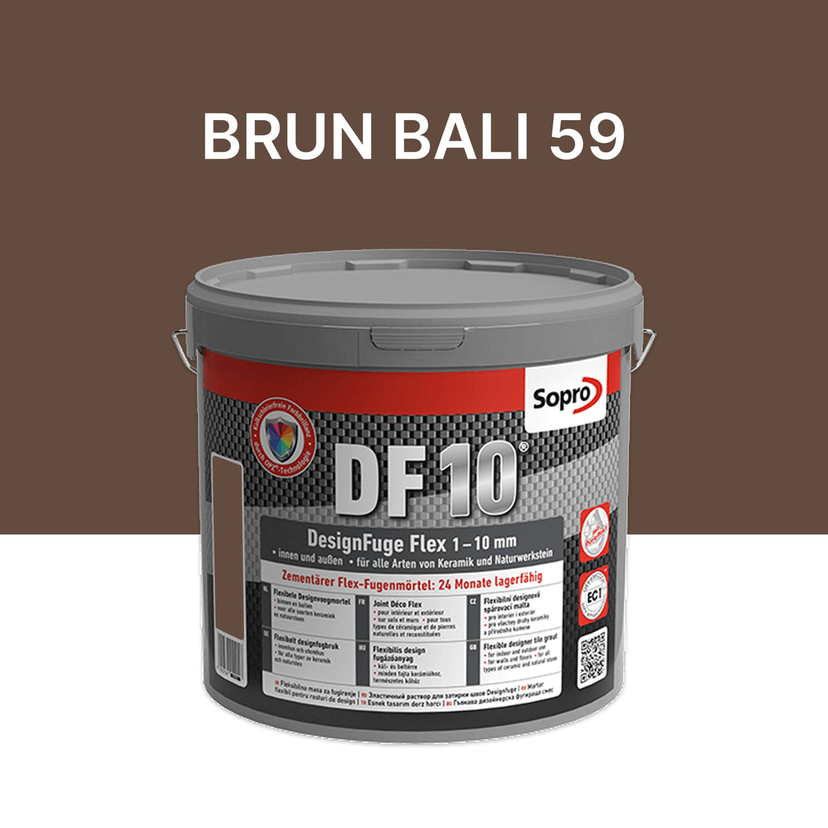 Joint carrelage salle de bains - 1 à 10 mm - Brun bali 59 - Sopro DF 10 - 5 kg