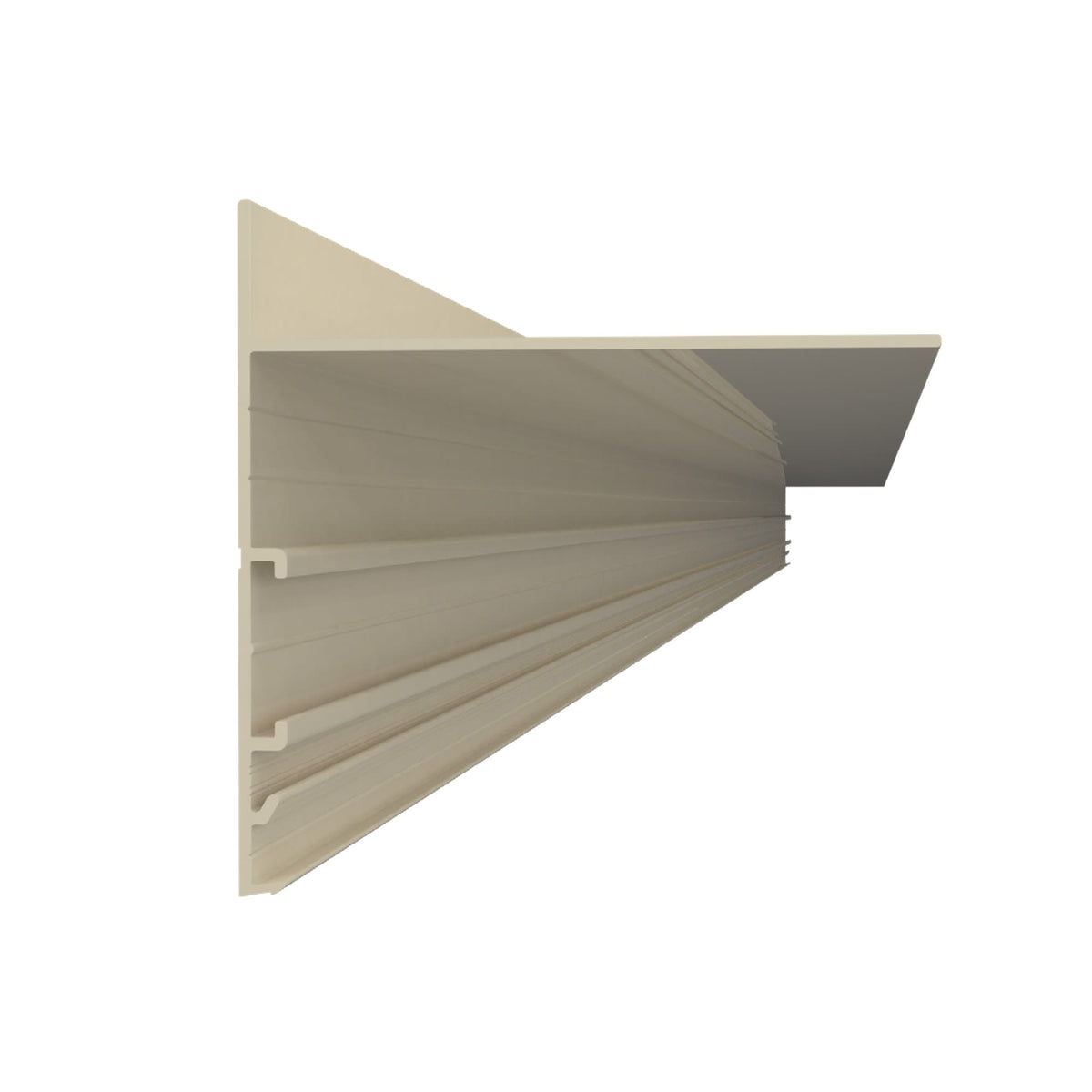 Profilé alu pour terrasse sur plots 240x10 cm Beige Ivoire - YEED